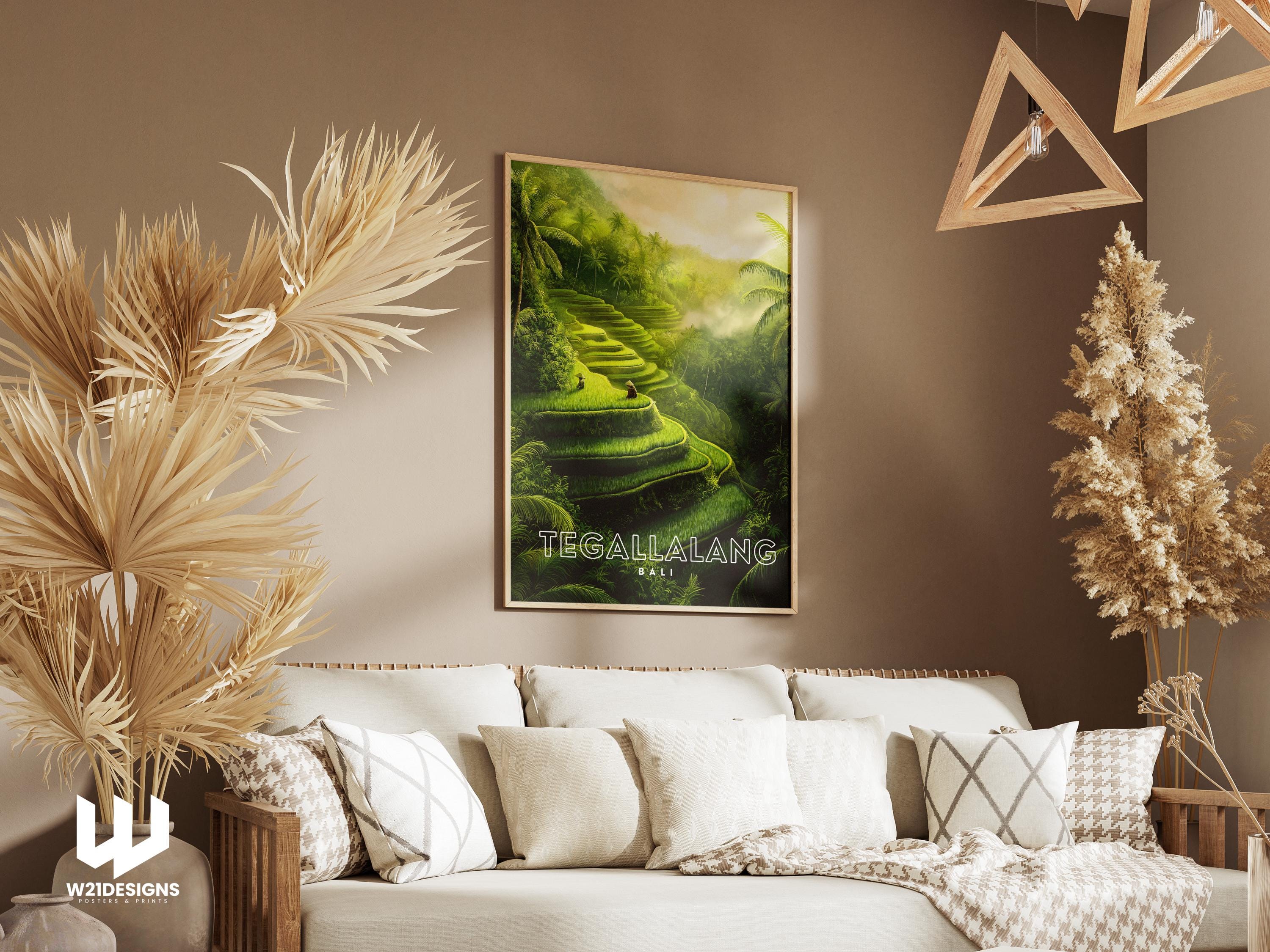 Bali Rice Terrace Poster: Tegallalang Landscape Art Print