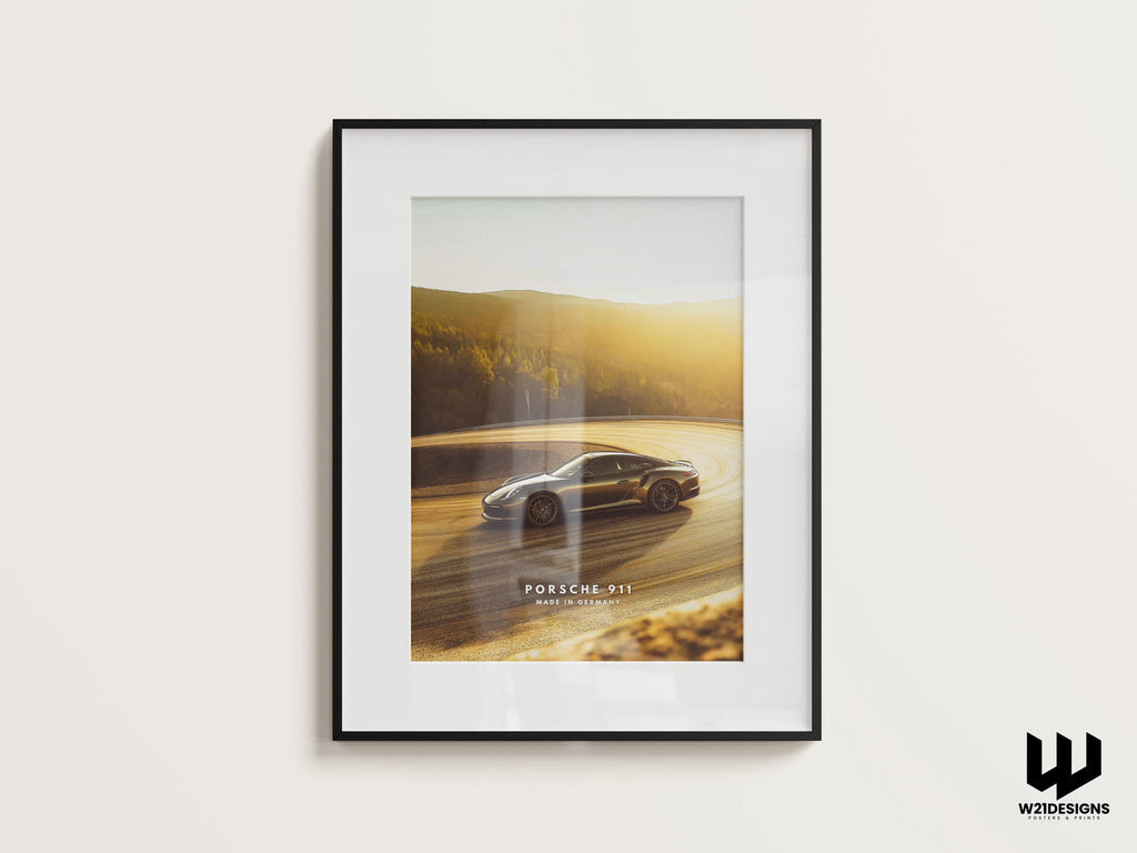Porsche 911 Poster: Luxury Car Photography Art Print