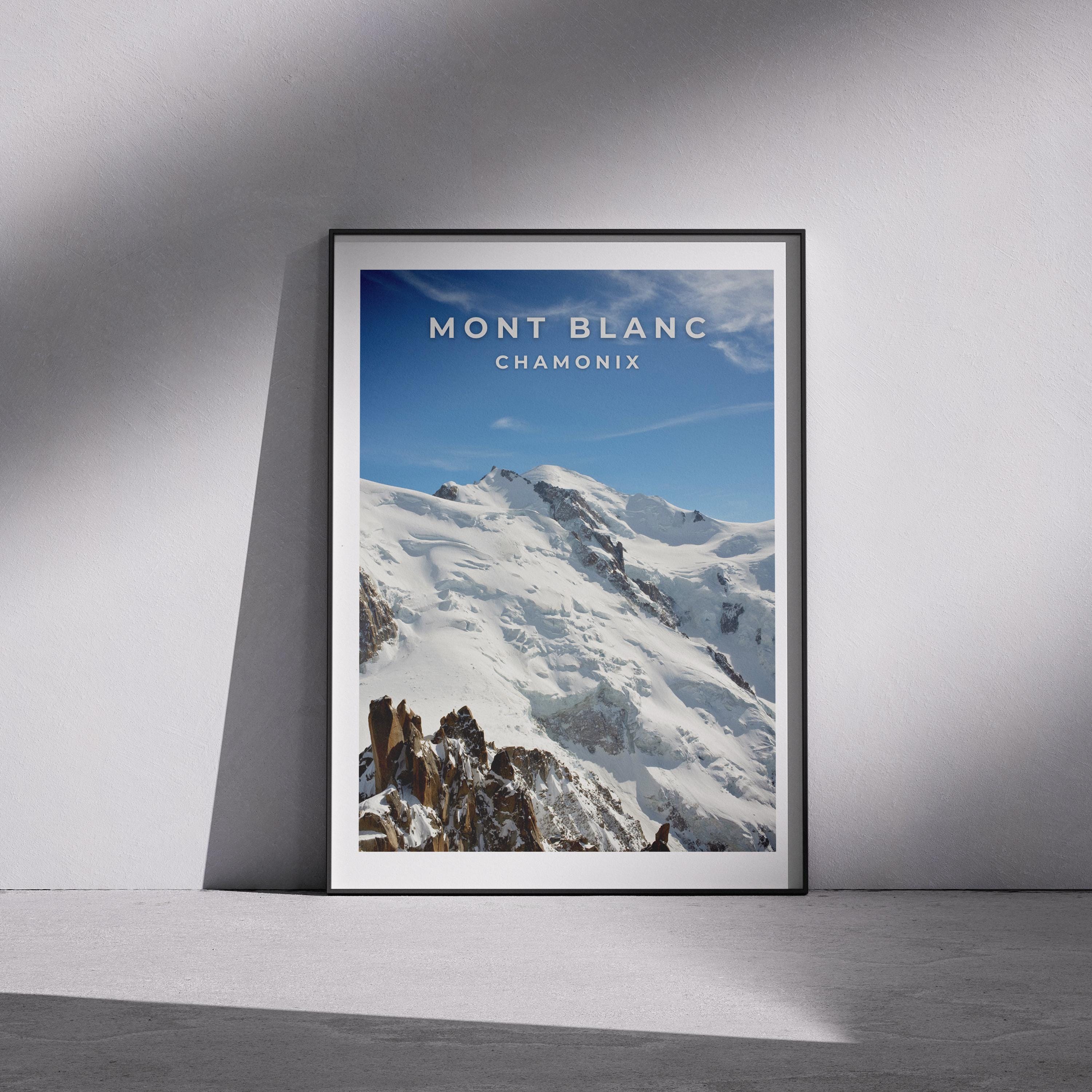 Mont Blanc Photography Print: Chamonix, France - Alpine Travel Poster