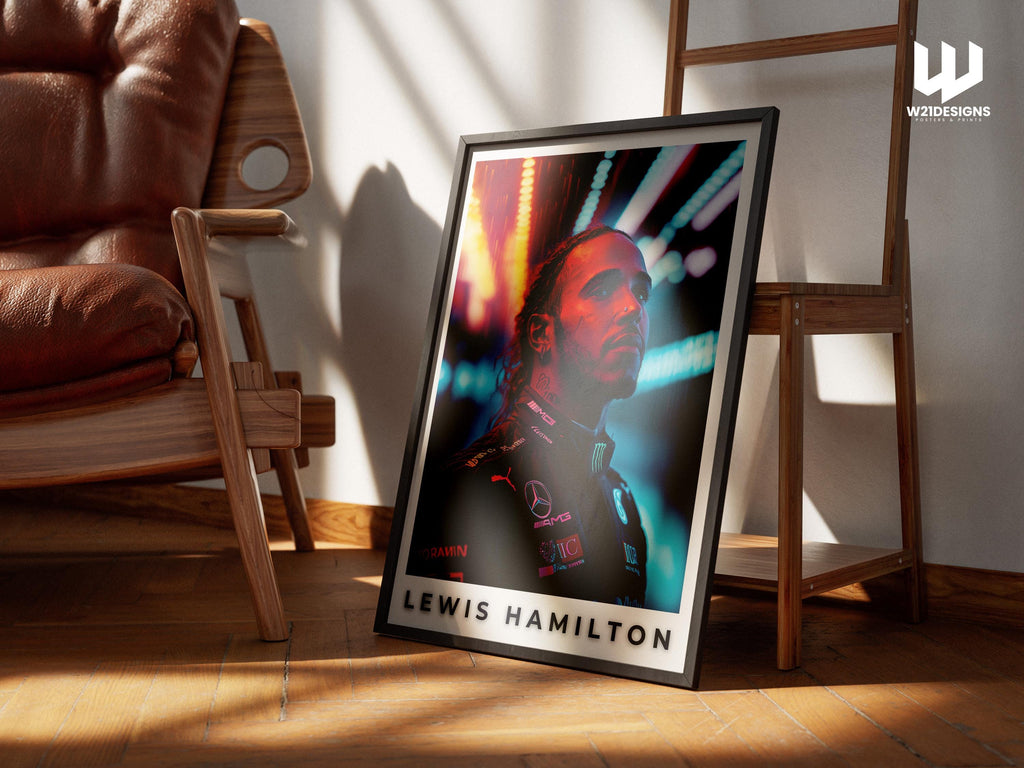 Lewis Hamilton F1 Poster: Motorsport Racing Art Print