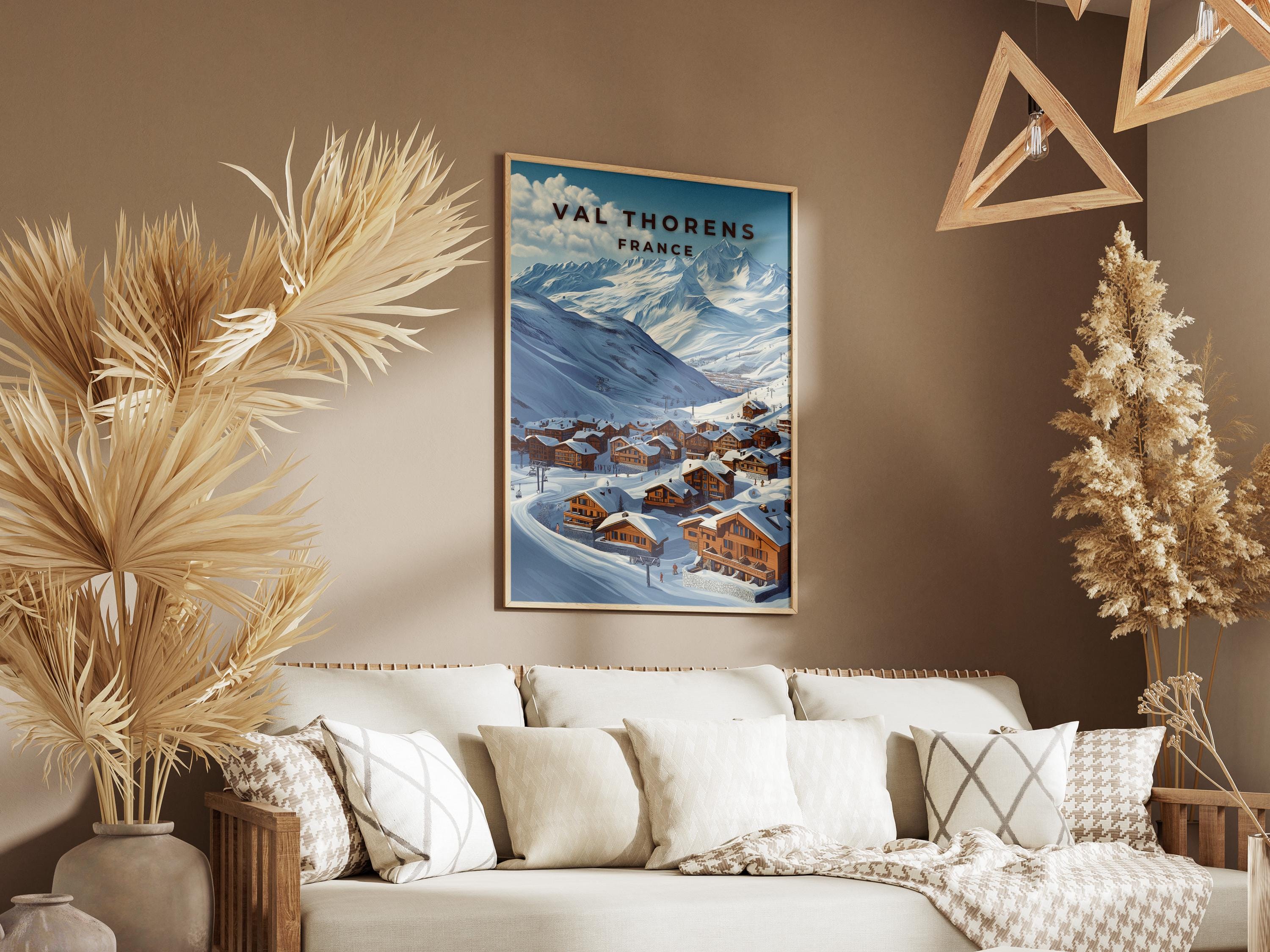 Val Thorens Ski Resort Poster: France Alpine Travel Art