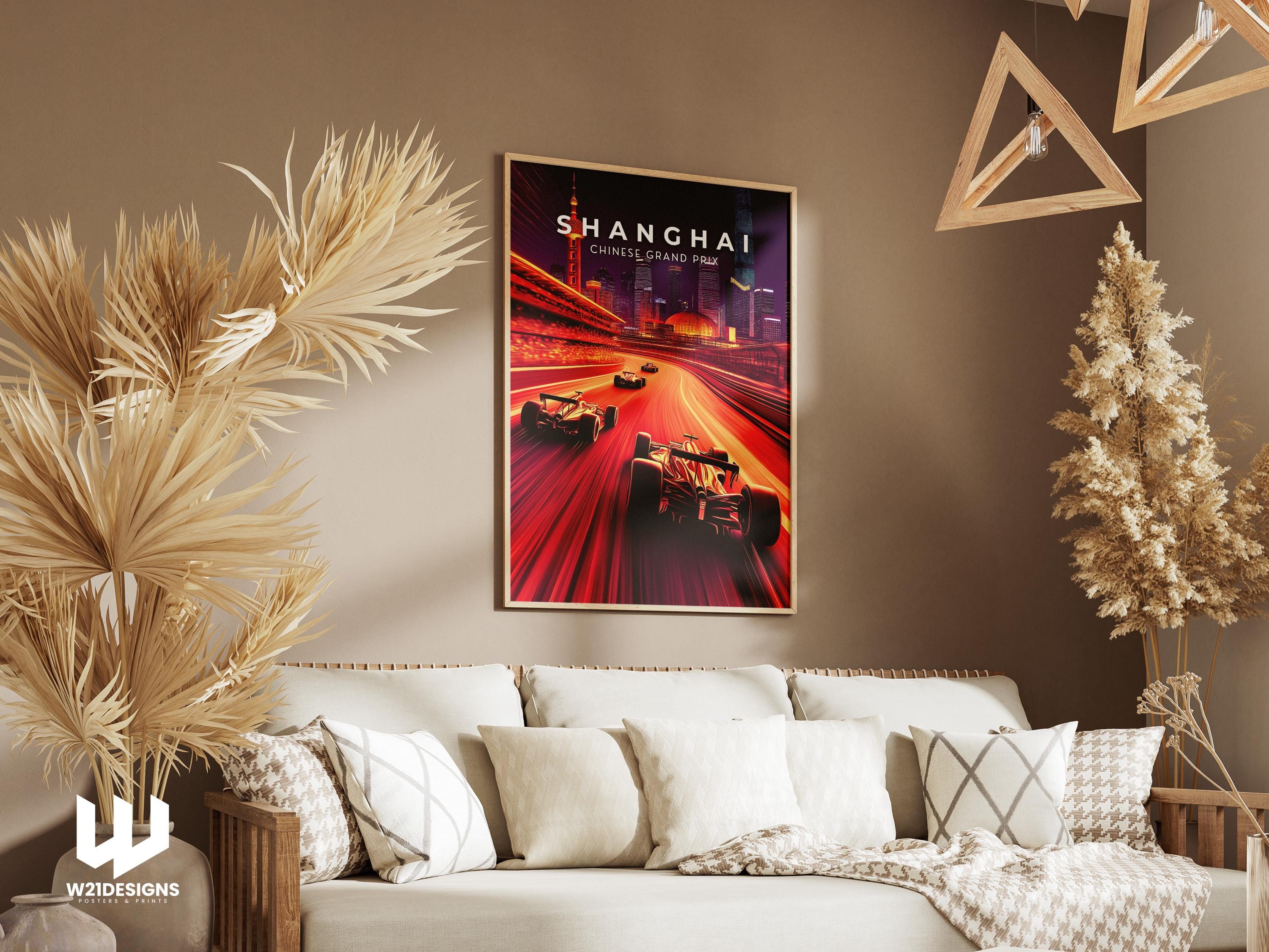 Shanghai Grand Prix Poster: Formula 1 Racing Print