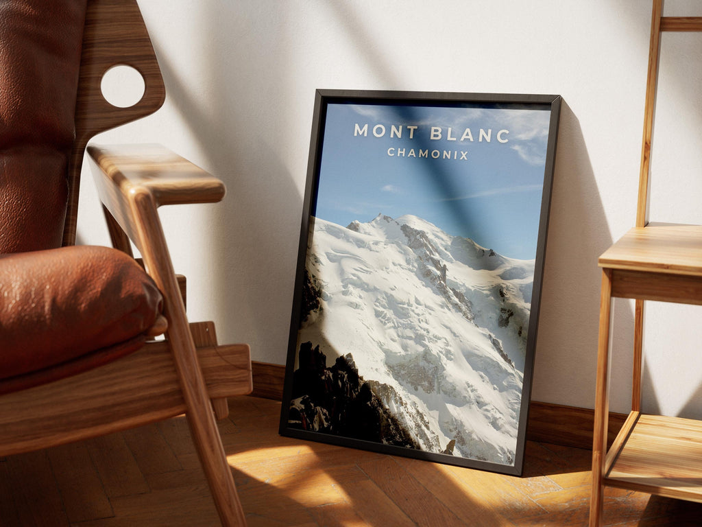 Mont Blanc Photography Print: Chamonix, France - Alpine Travel Poster