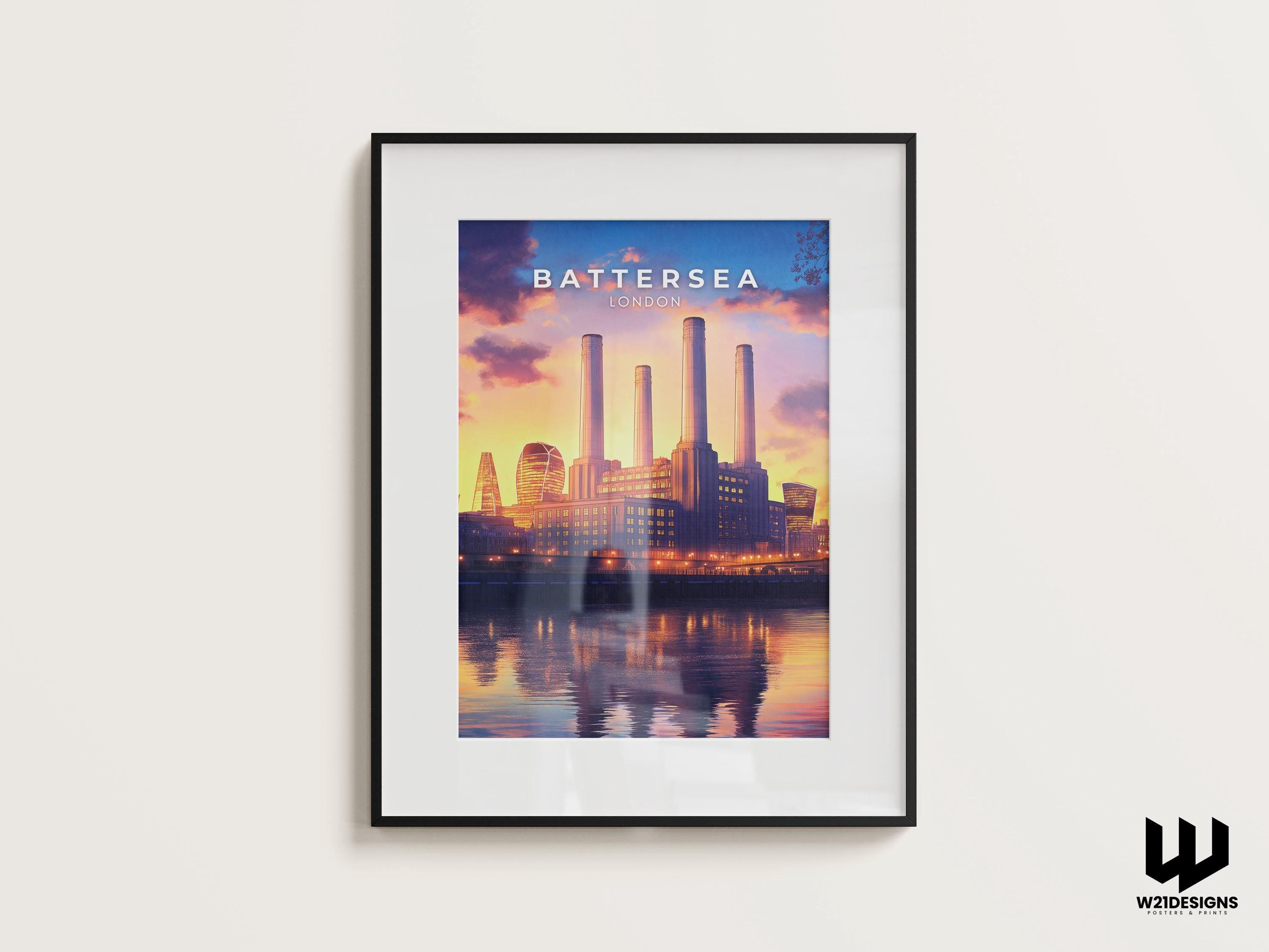 Battersea Power Station Art Print: London Industrial Landmark