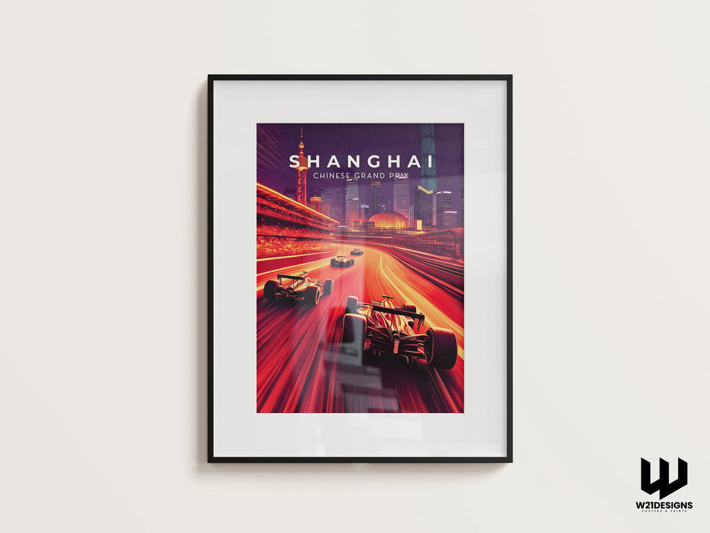 Shanghai Grand Prix Poster: Formula 1 Racing Print