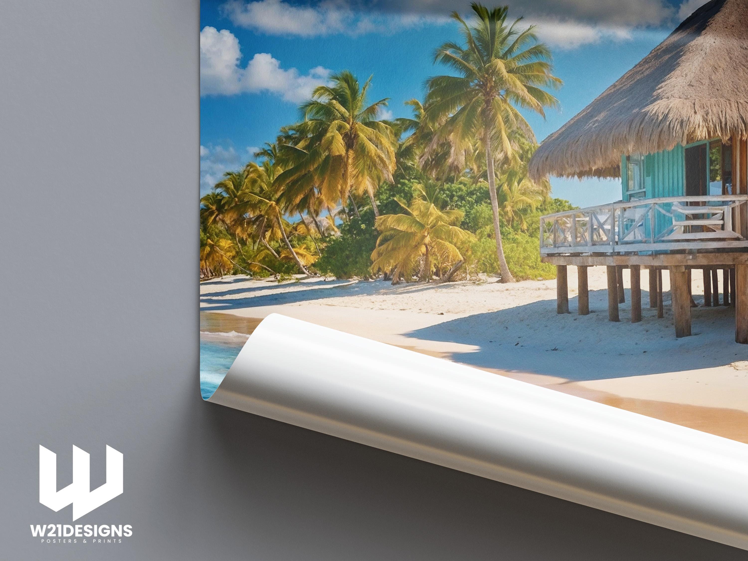 Cancun Beach Print: Tropical Mexico Coastal Wall Art