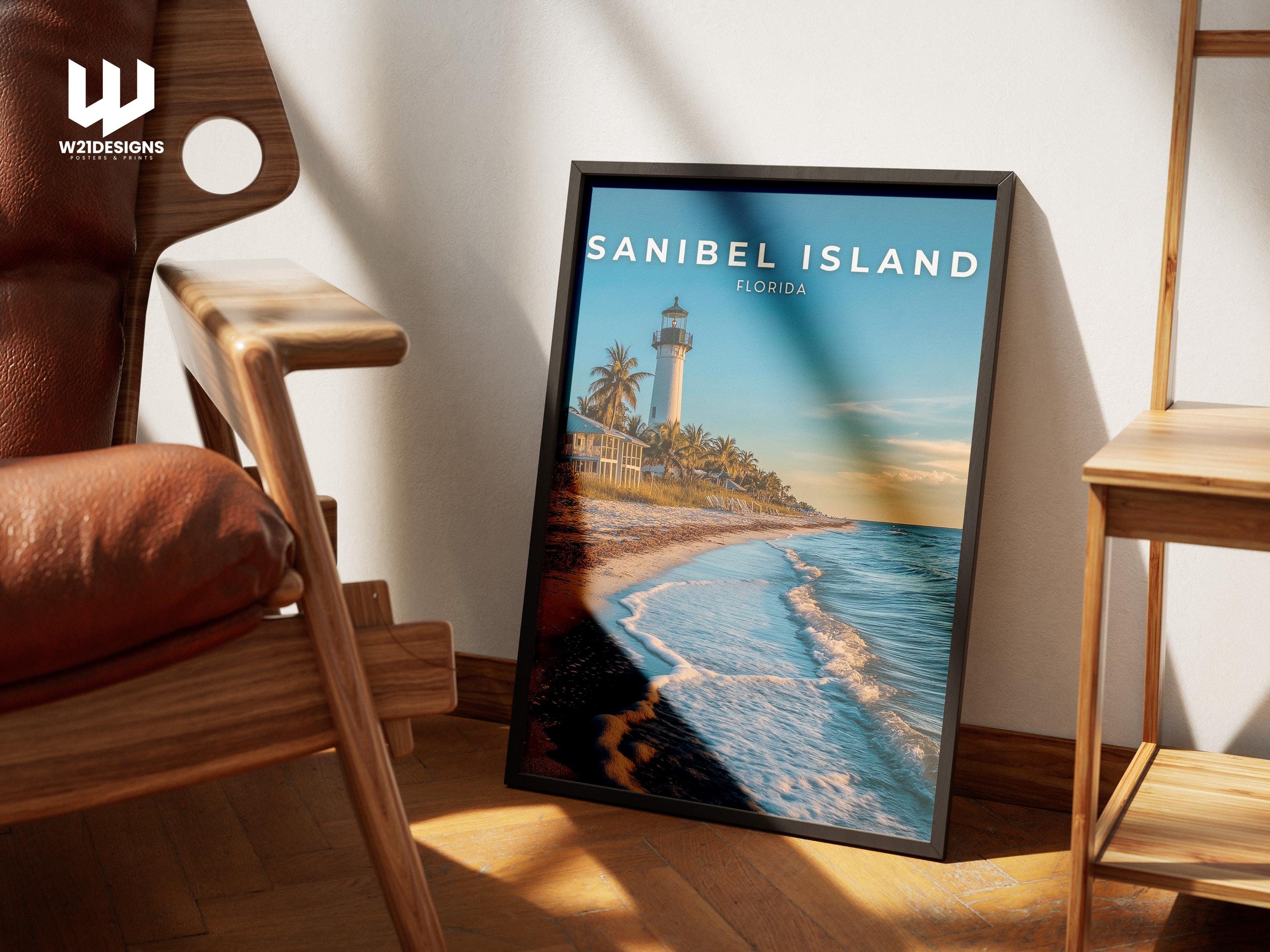 Sanibel Island Lighthouse Print: Florida Coastal Wall Art
