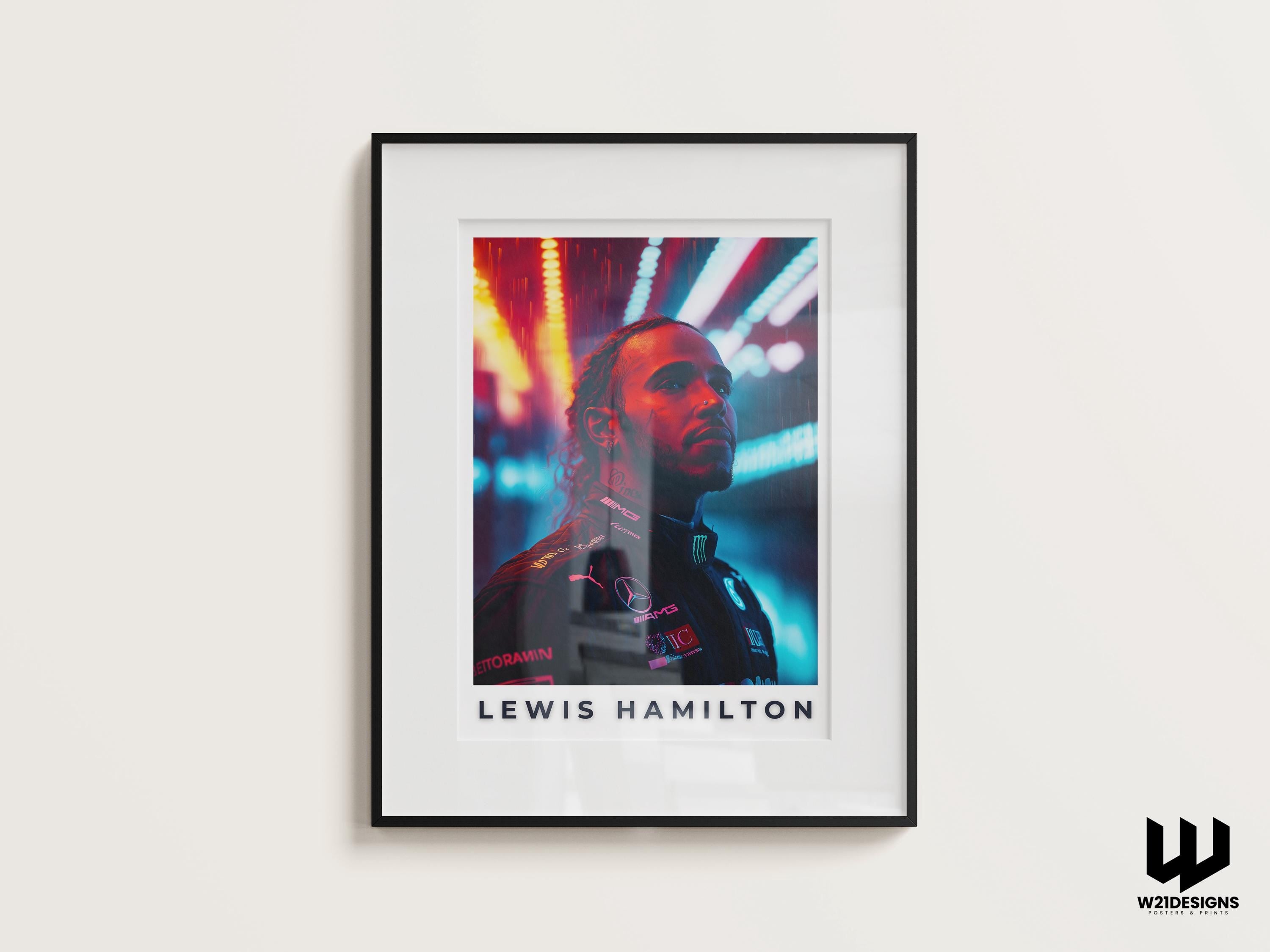 Lewis Hamilton F1 Poster: Motorsport Racing Art Print