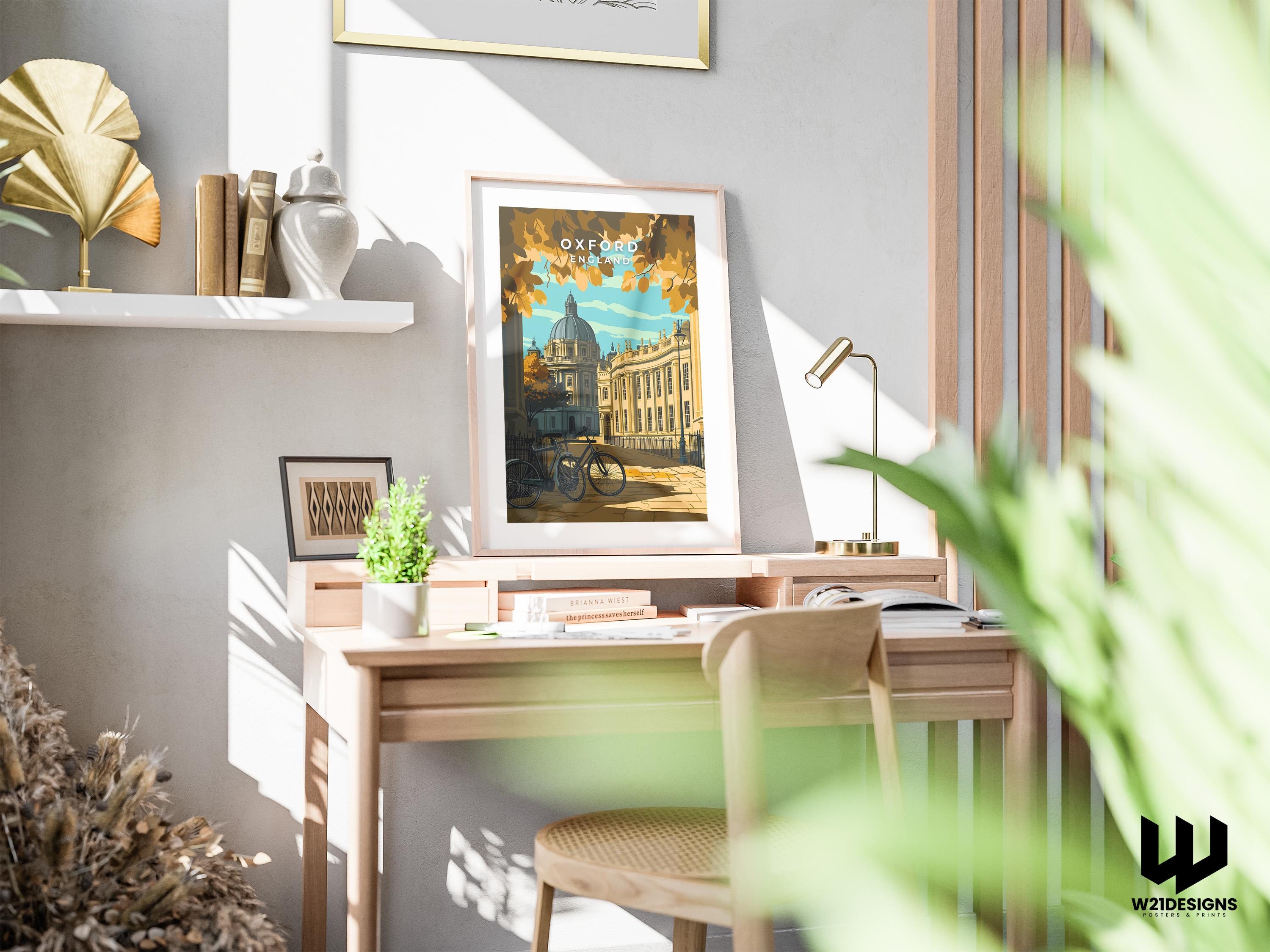 Oxford Travel Poster: Vintage England Art Print