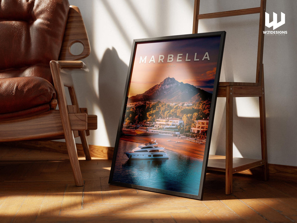 Marbella Travel Poster: Spanish Riviera Coastal Art Print