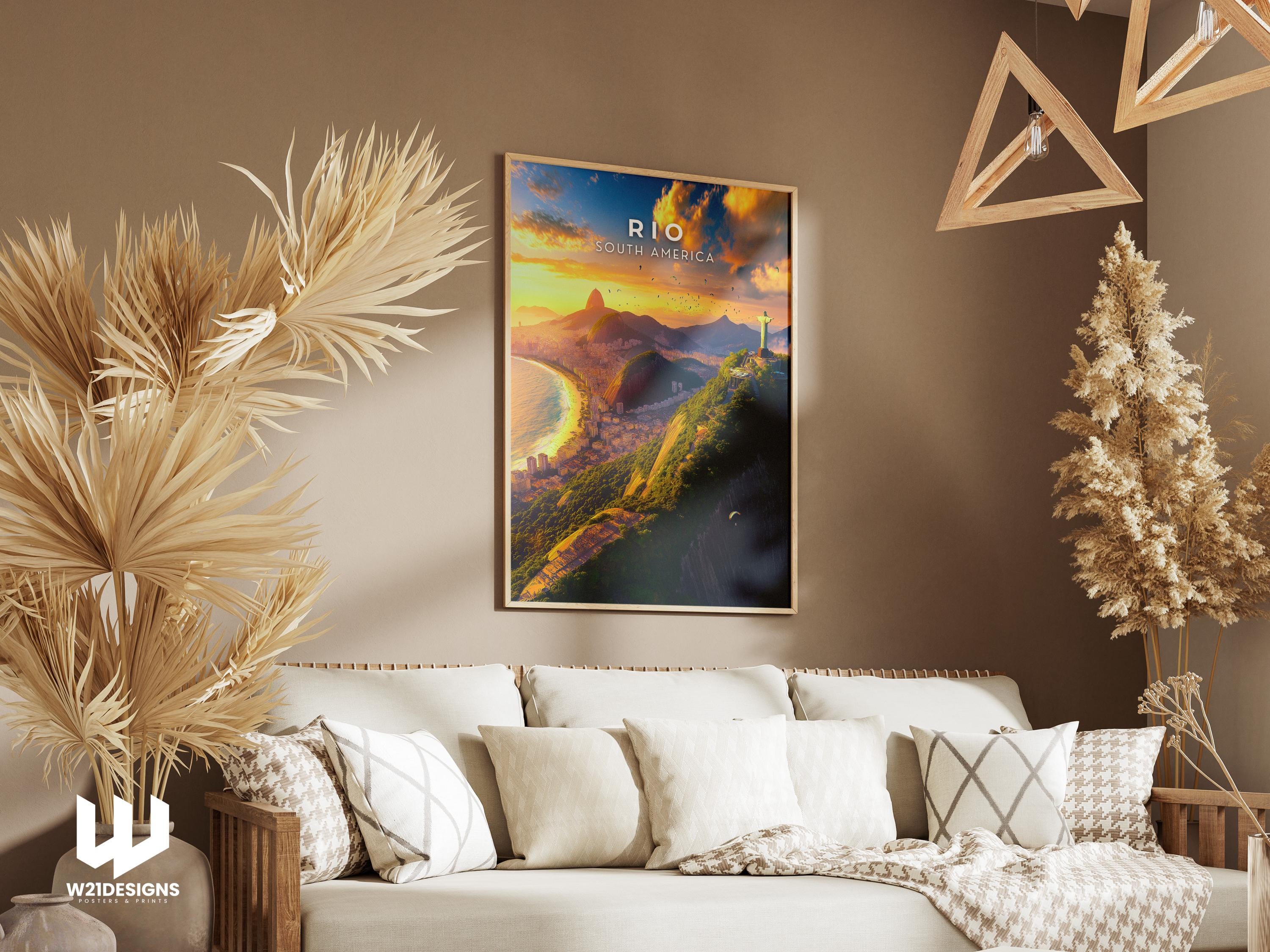 Rio de Janeiro Print: Christ the Redeemer, Brazil Travel Poster