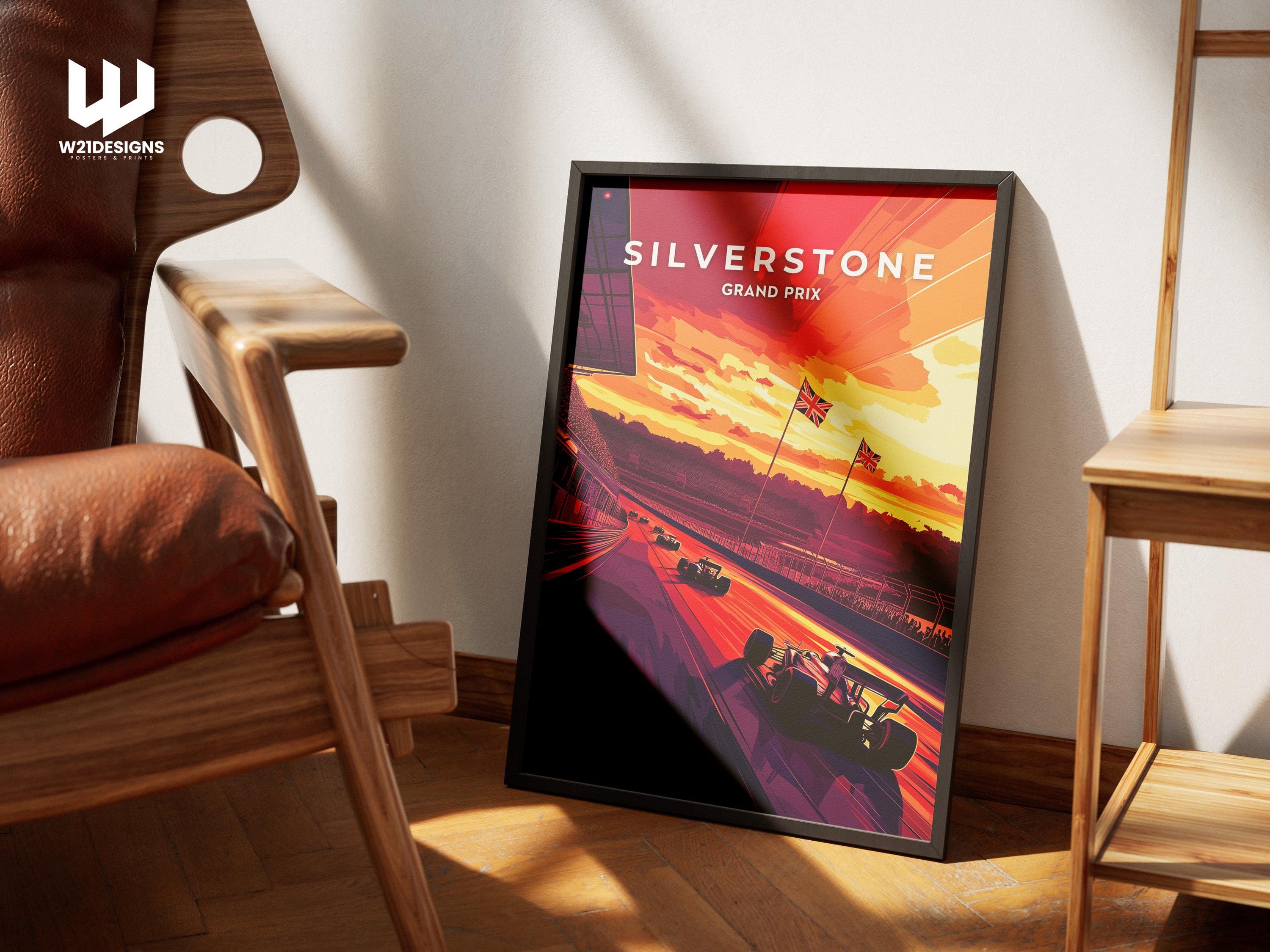 Silverstone Grand Prix Poster: British F1 Racing Art Print
