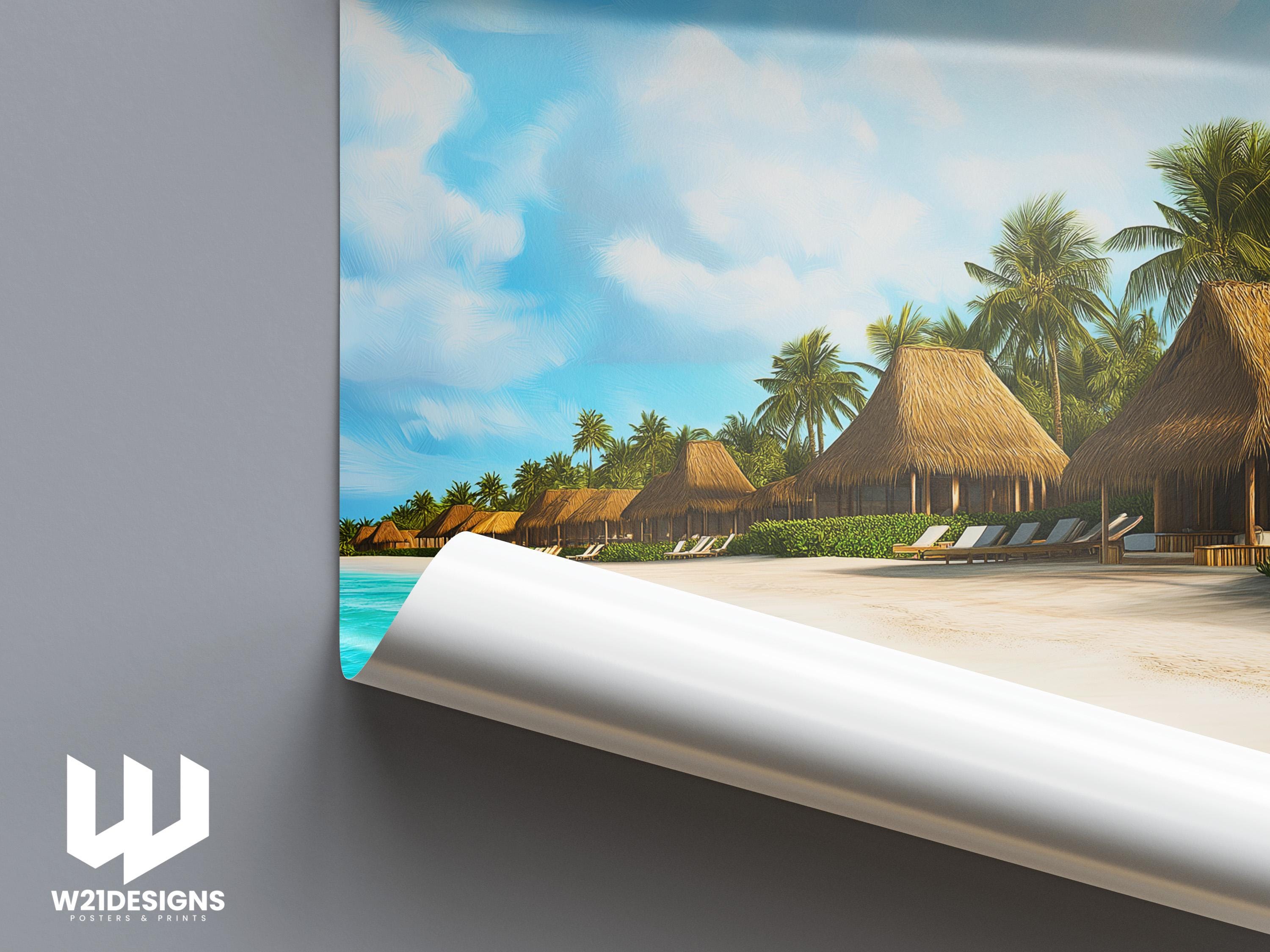 Cancun Beach Print: Tropical Mexico Coastal Wall Art