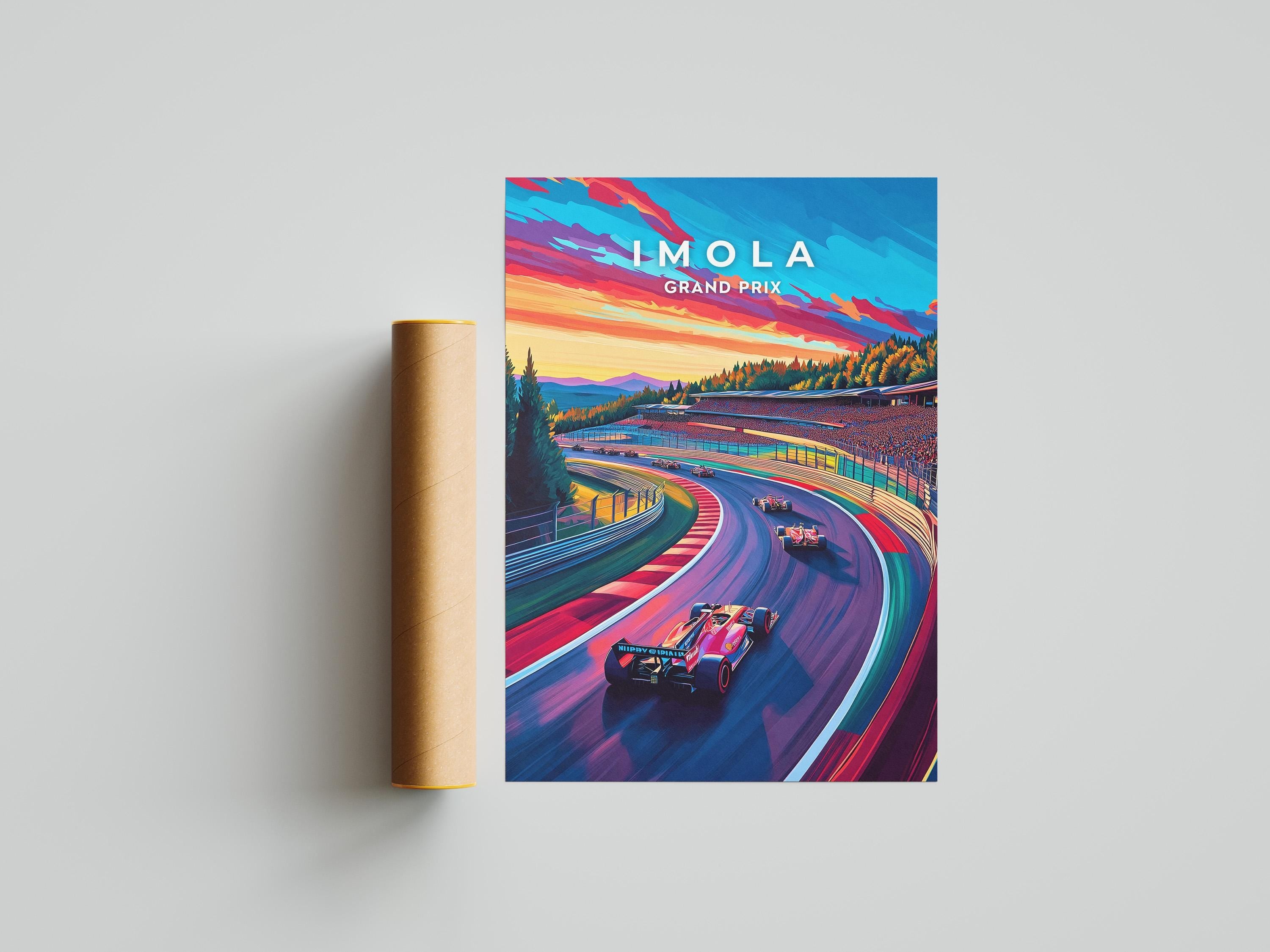 Imola Grand Prix Poster: Formula 1 Racing Art Print