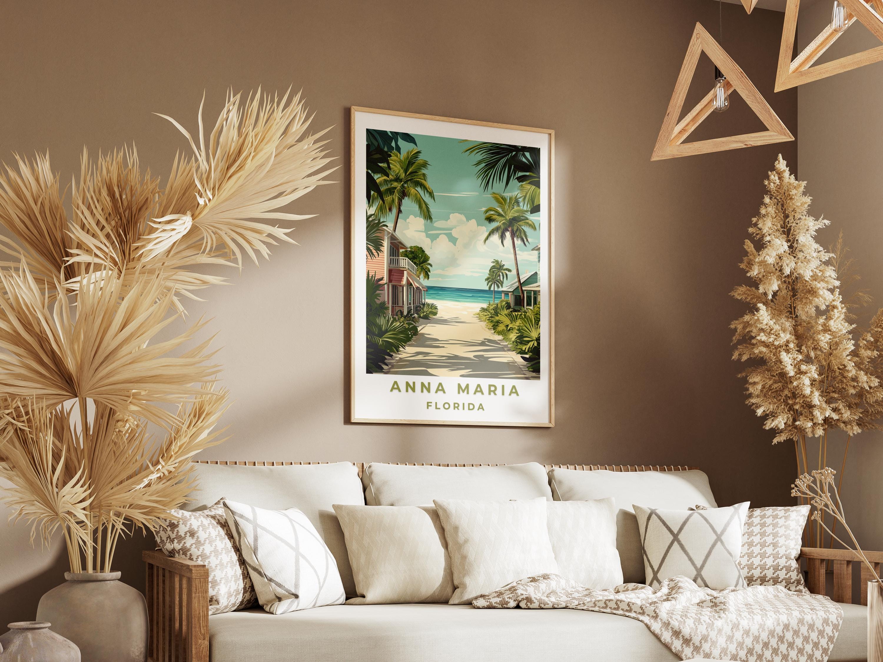 Anna Maria Island Vintage Travel Poster: Florida Coastal Art Print