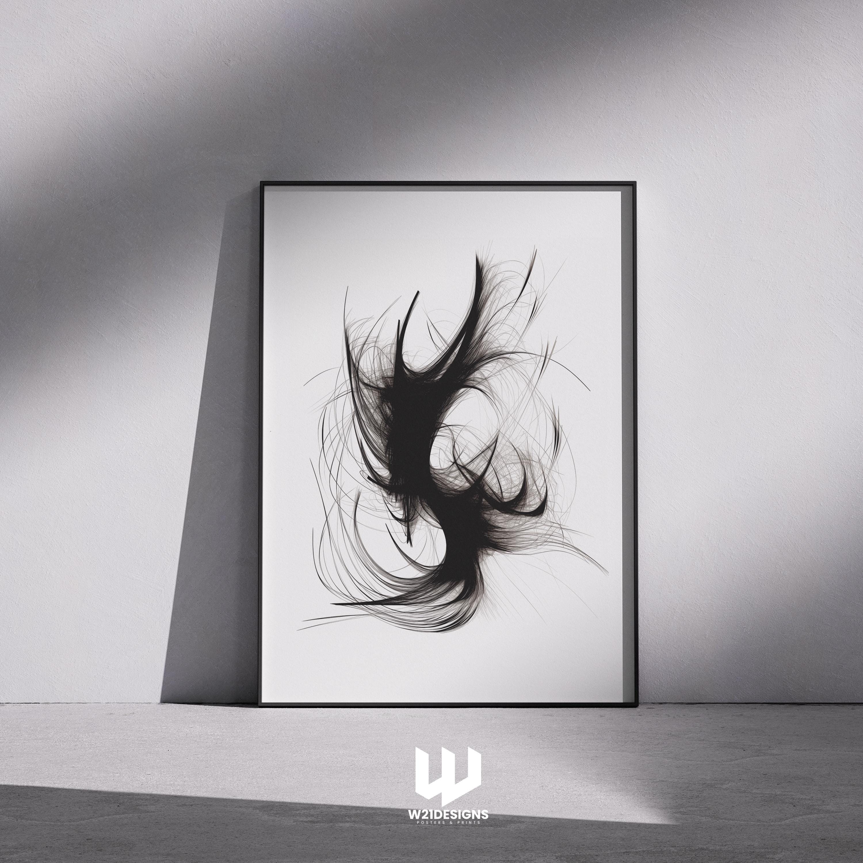 Black and White Abstract Print - Trendy Minimalist Wall Art, Monochrome Modern Decor, Neutral Home Aesthetic, Modern Wall Art, Abstract Art
