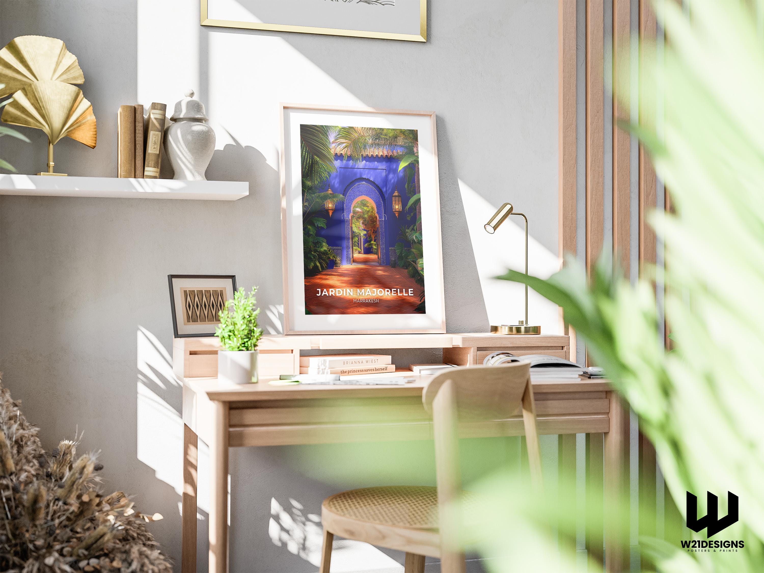 Jardin Majorelle Print: Marrakesh Morocco Travel Poster