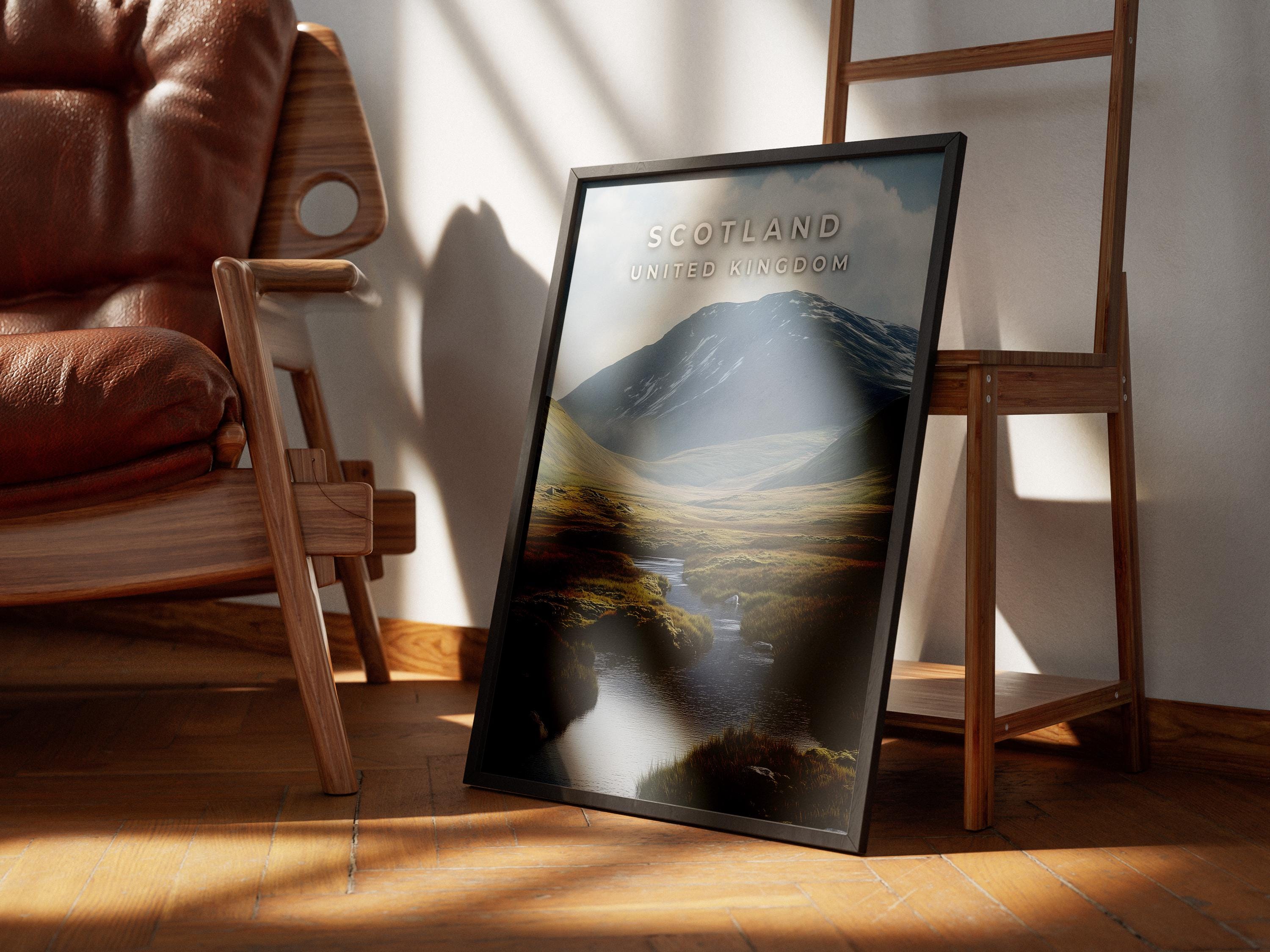 Scottish Highlands Travel Poster: Scotland Wall Art Print