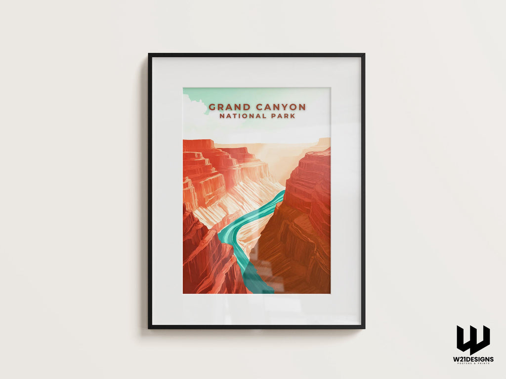 Grand Canyon National Park Poster: Arizona Travel Art Print