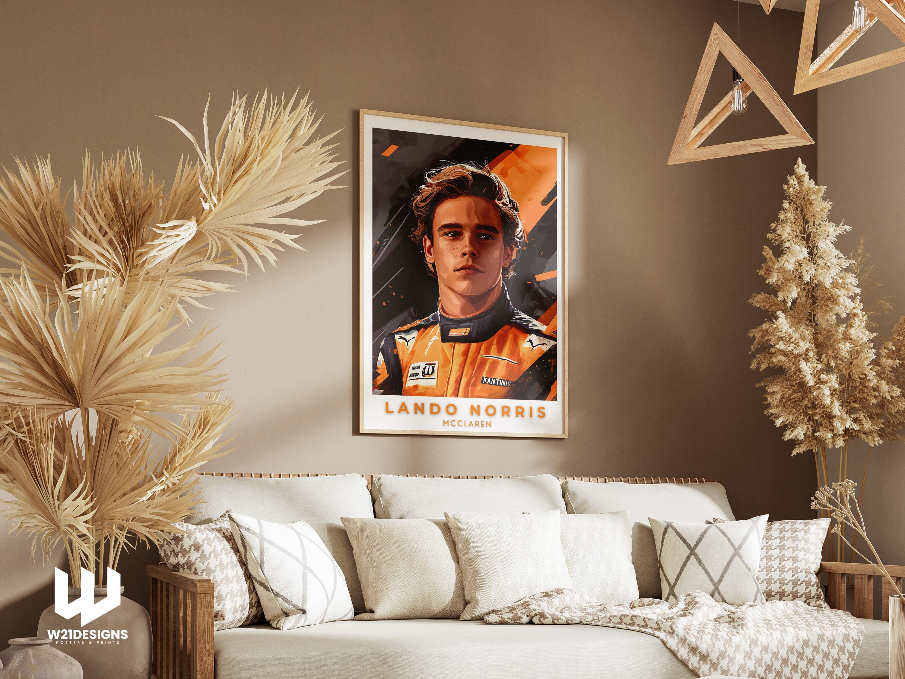 Lando Norris McLaren F1 Art Print: Formula 1 Racing Poster