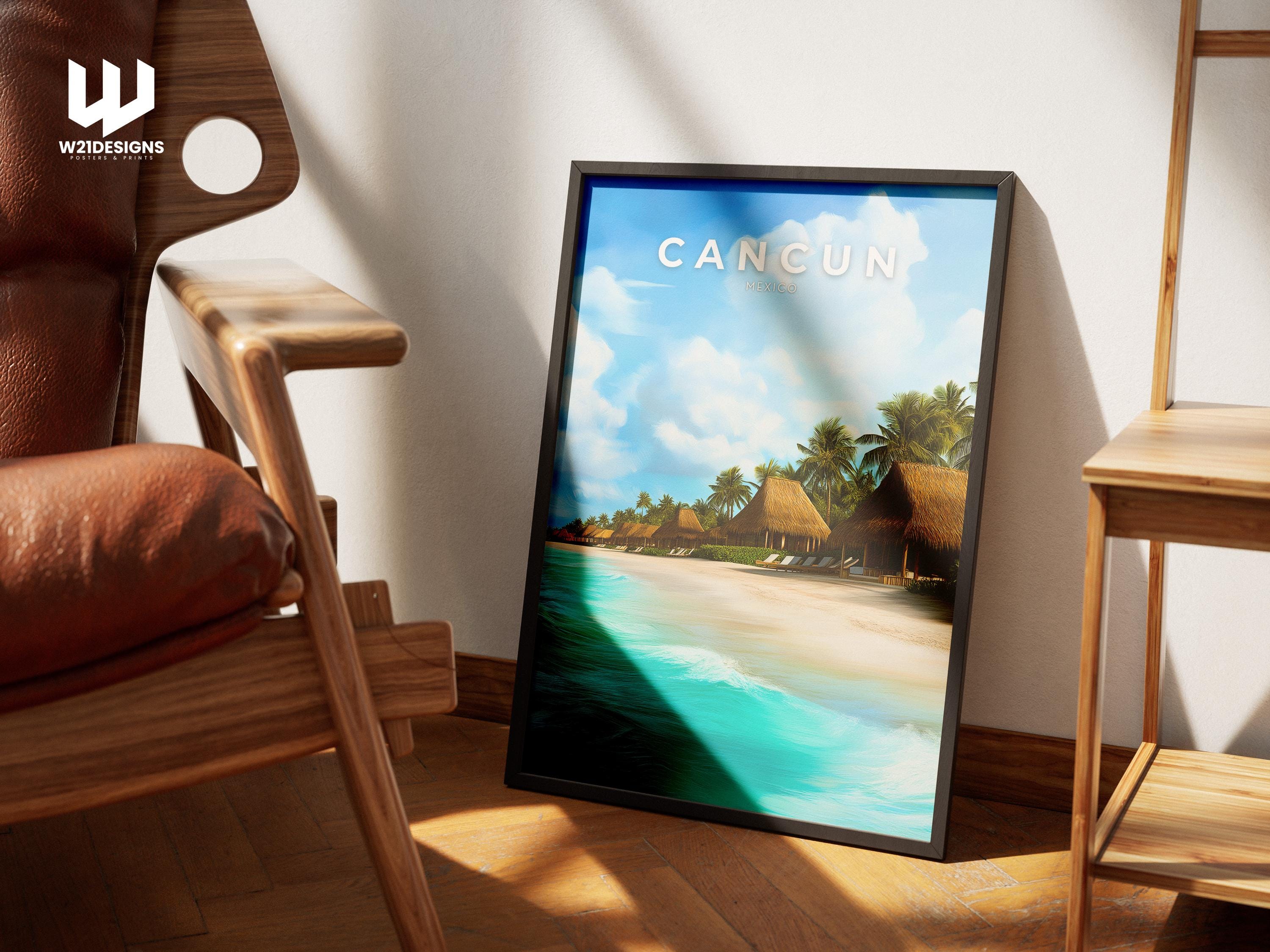 Cancun Beach Print: Tropical Mexico Coastal Wall Art