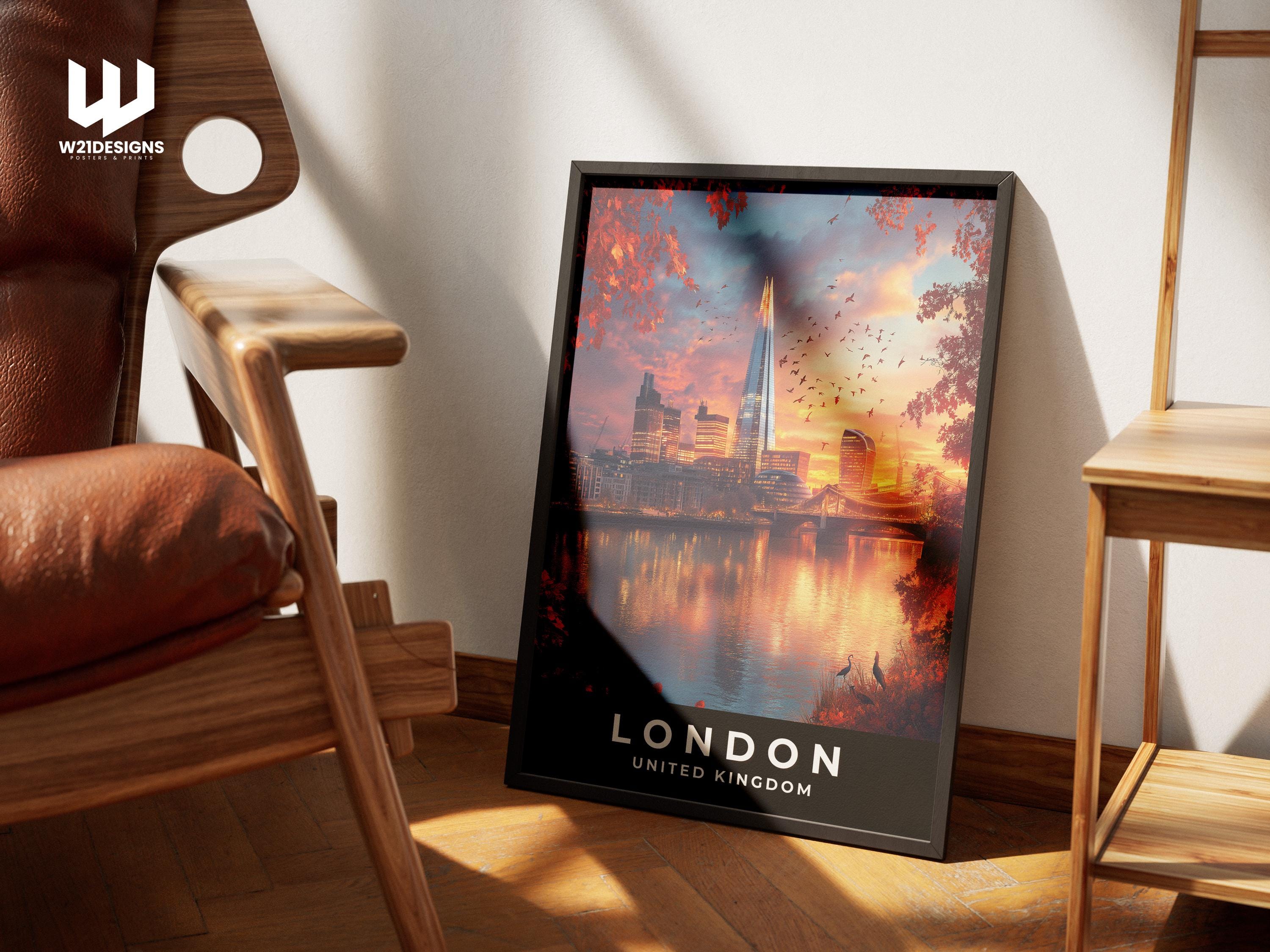 London Travel Poster: Big Ben & Westminster Art Print