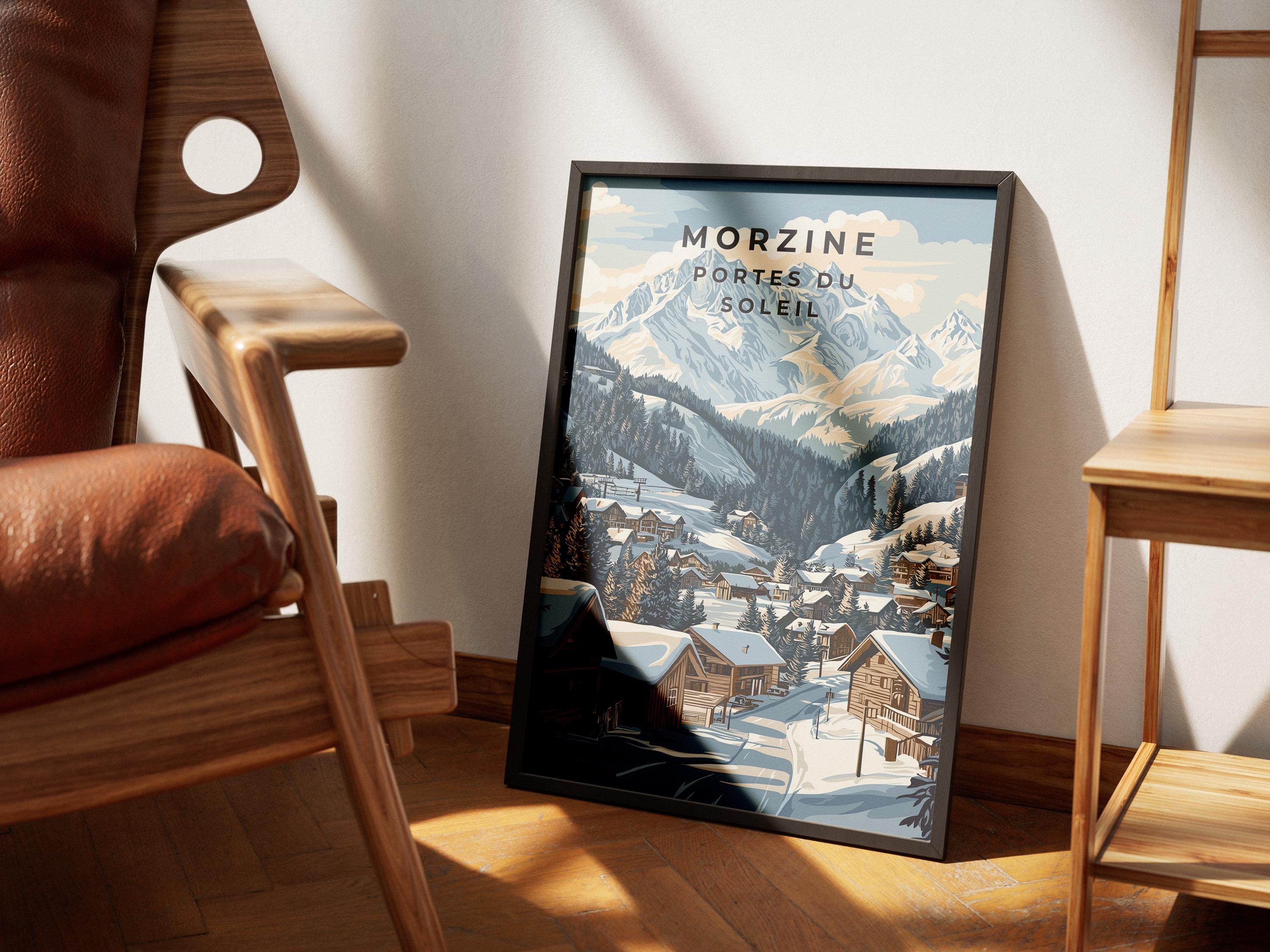 Morzine France Travel Poster: French Alps Ski Resort Art
