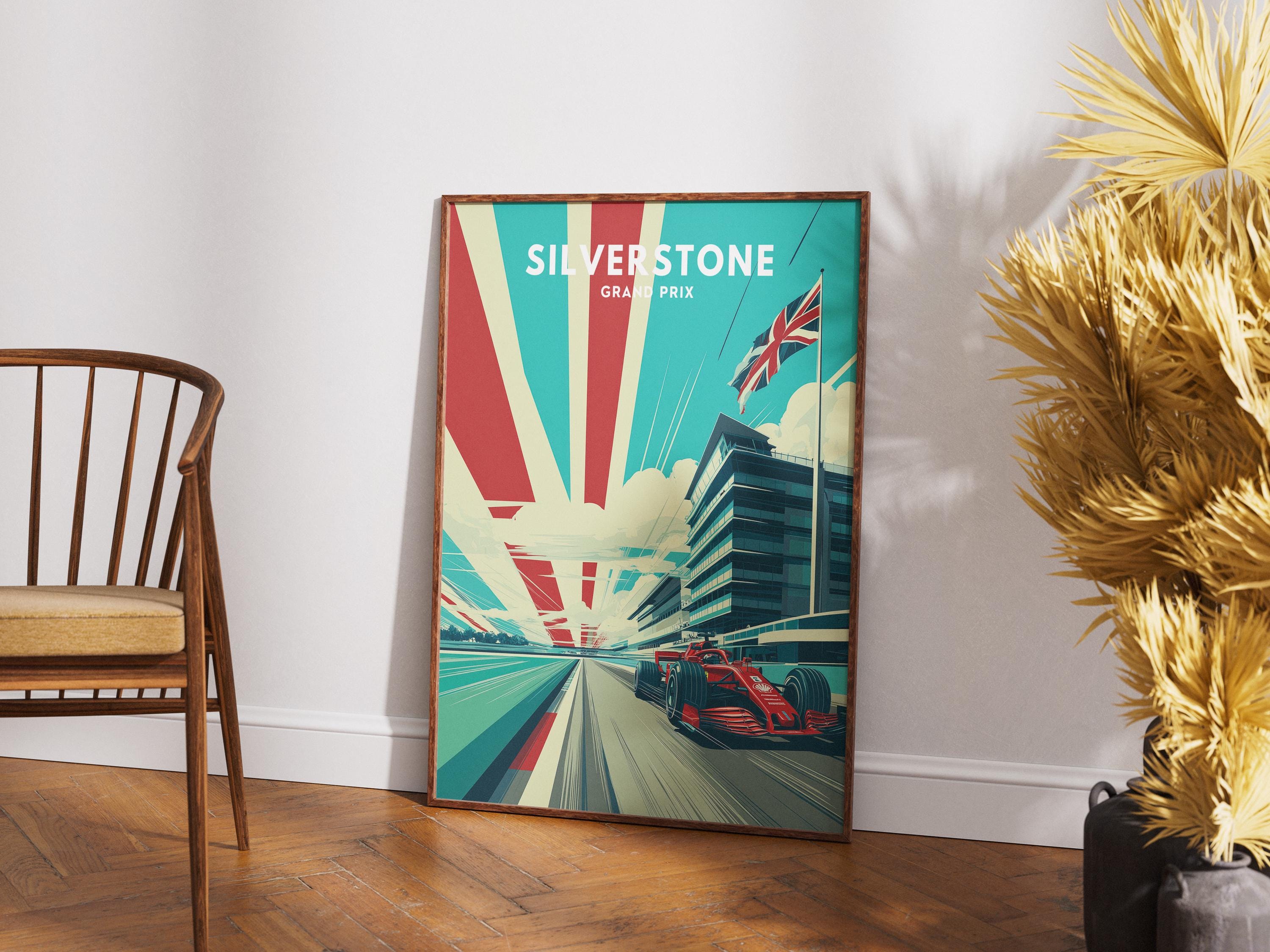 Silverstone Grand Prix Poster: Vintage F1 Racing Art Print