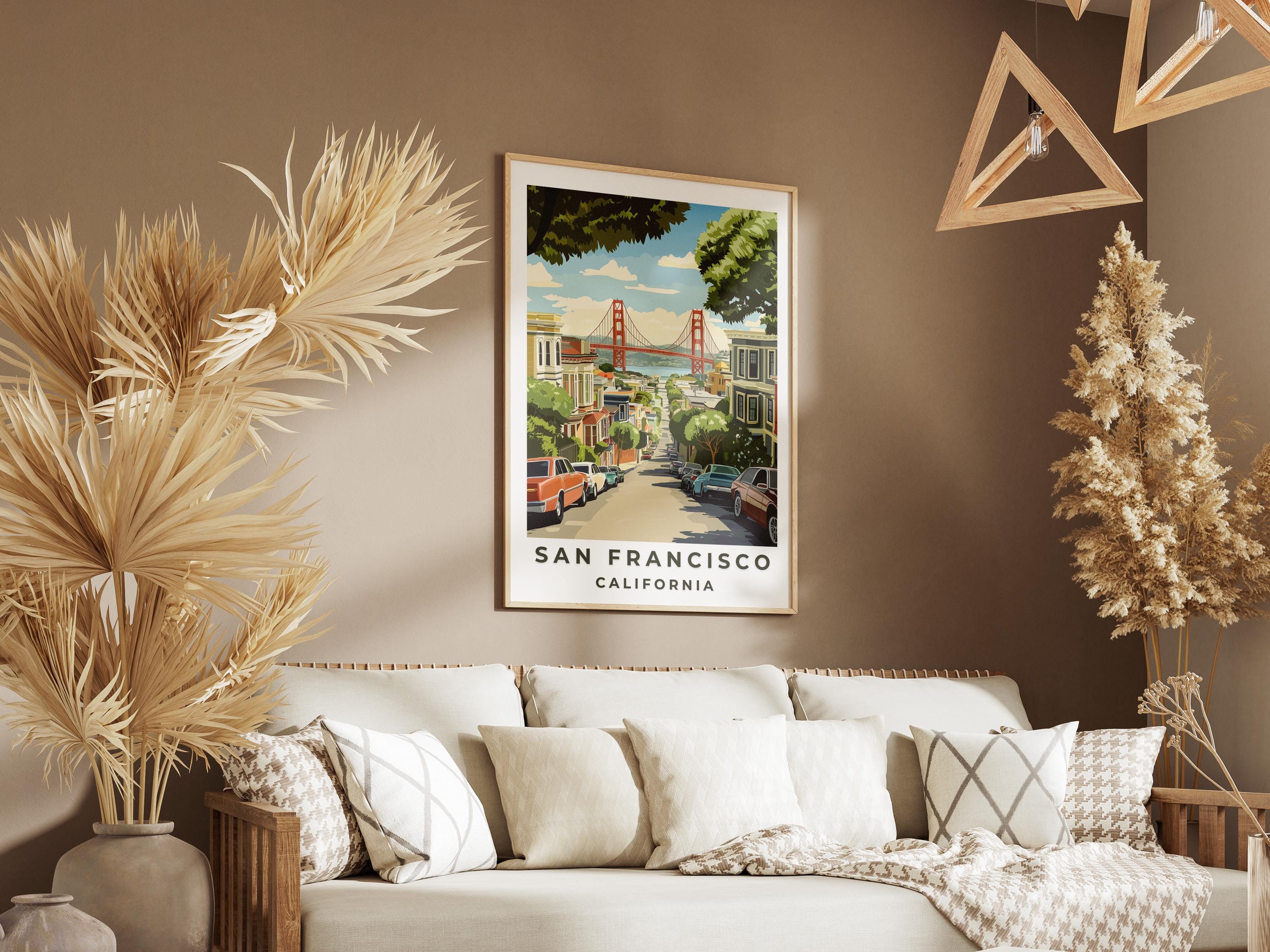 Golden Gate Bridge Art Print: San Francisco Travel Poster