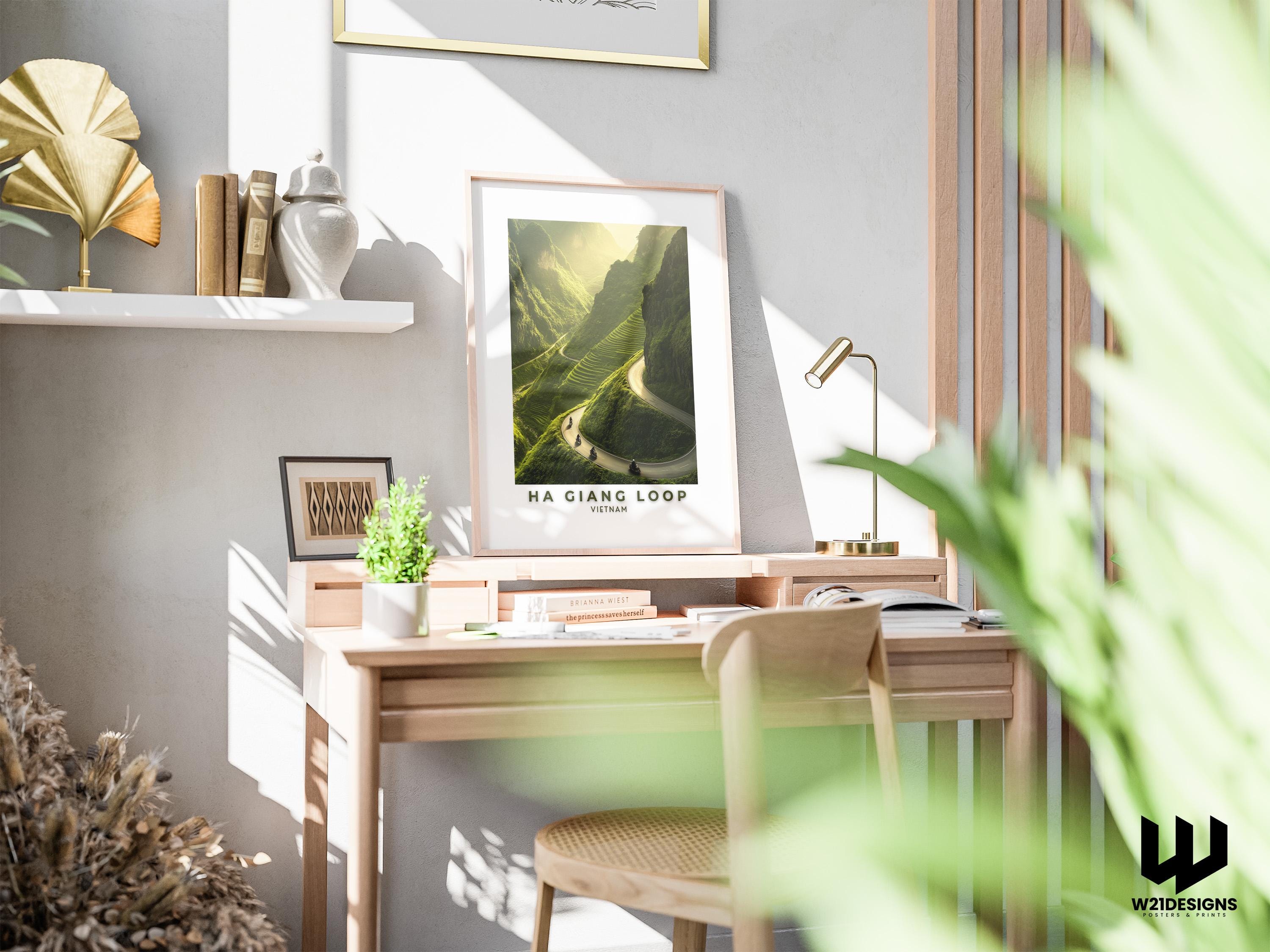 Ha Giang Loop Travel Poster: Vietnam Road Trip Wall Art
