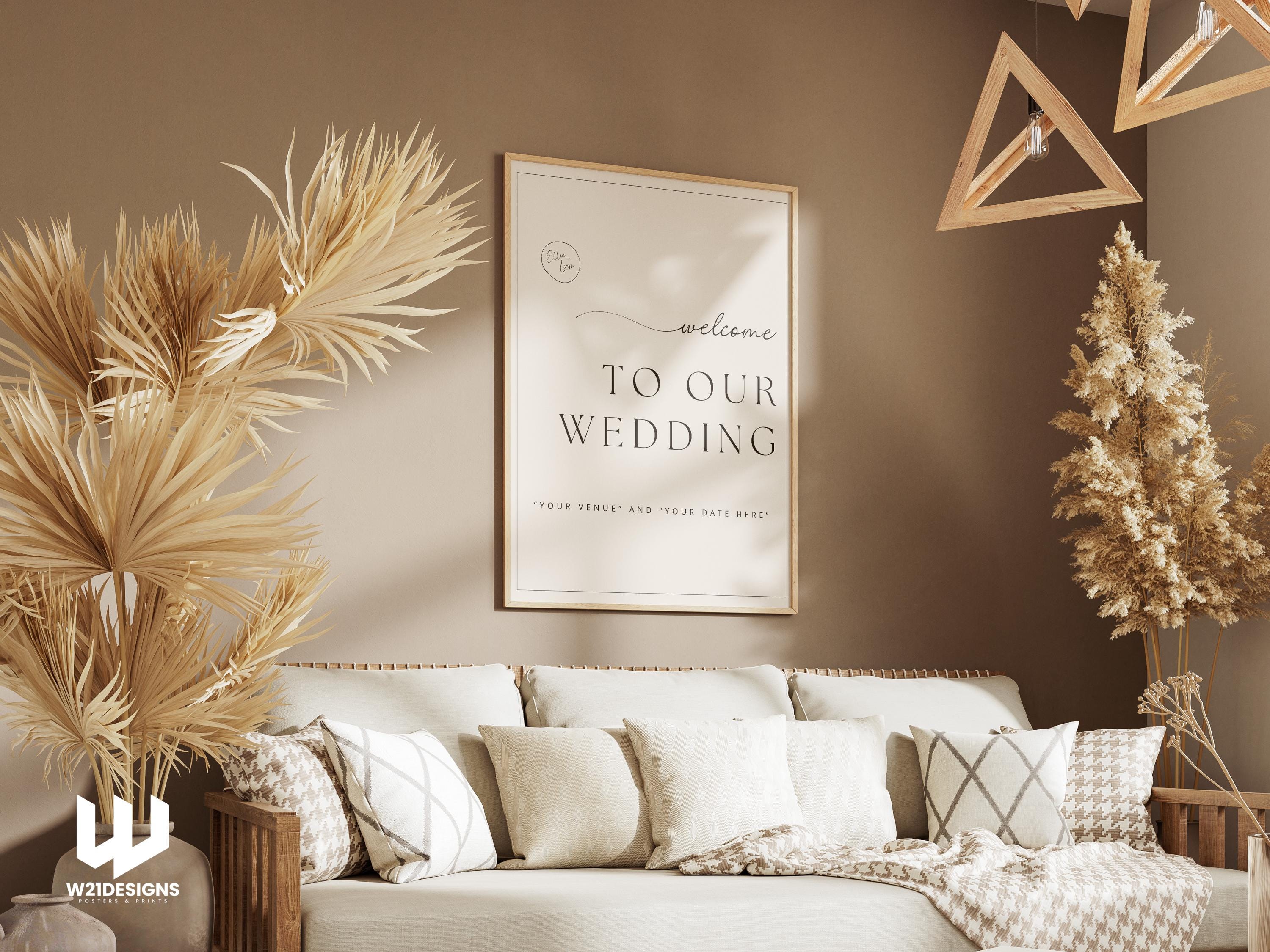 Personalized Wedding Welcome Sign: Elegant Minimalist Decor (Printable)