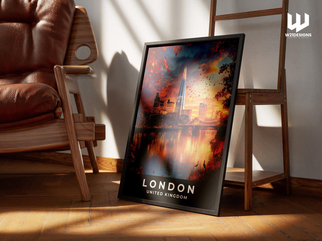 London Travel Poster: Big Ben & Westminster Art Print