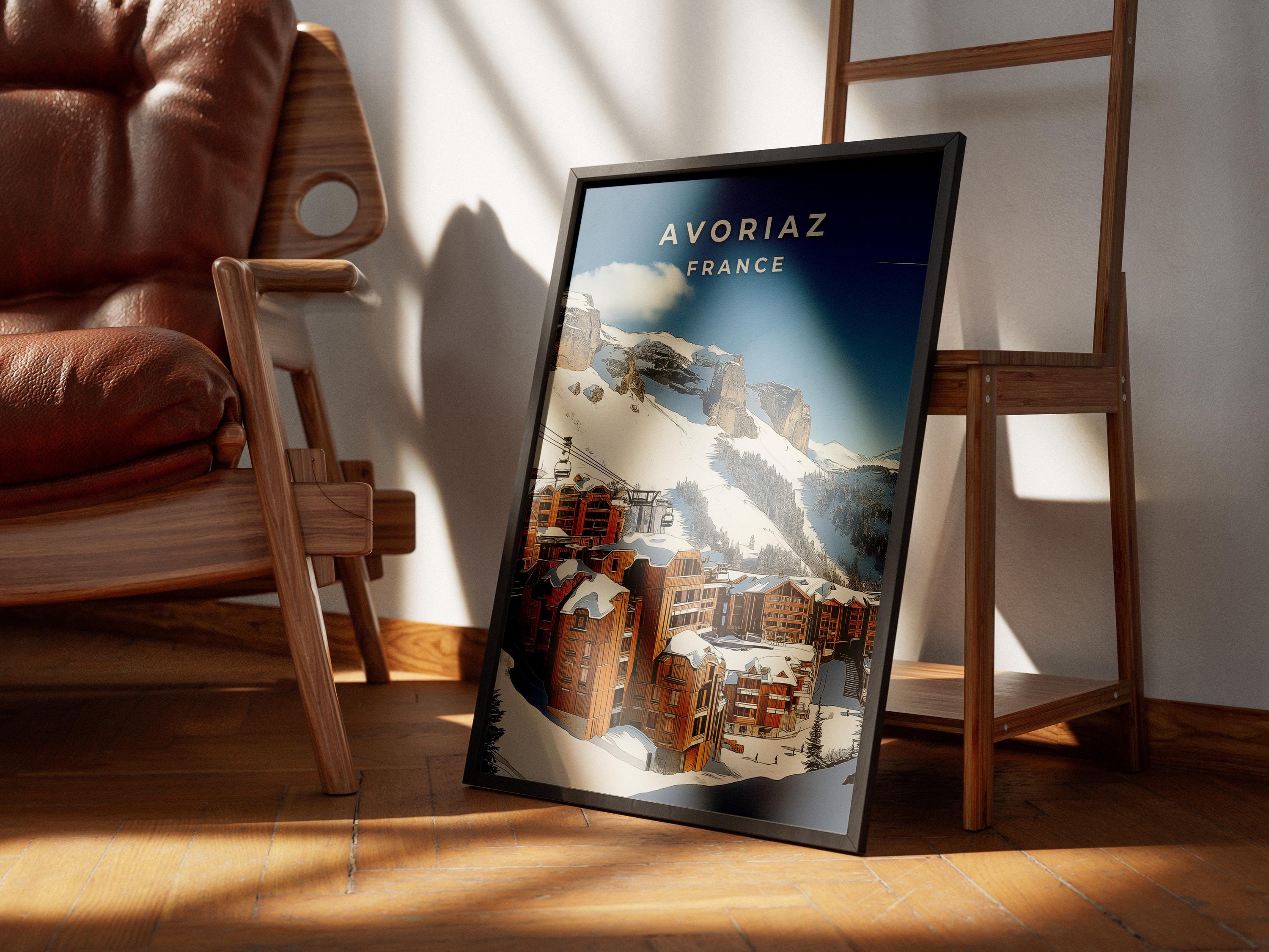 Avoriaz Ski Resort Print: Vintage French Alps Travel Poster