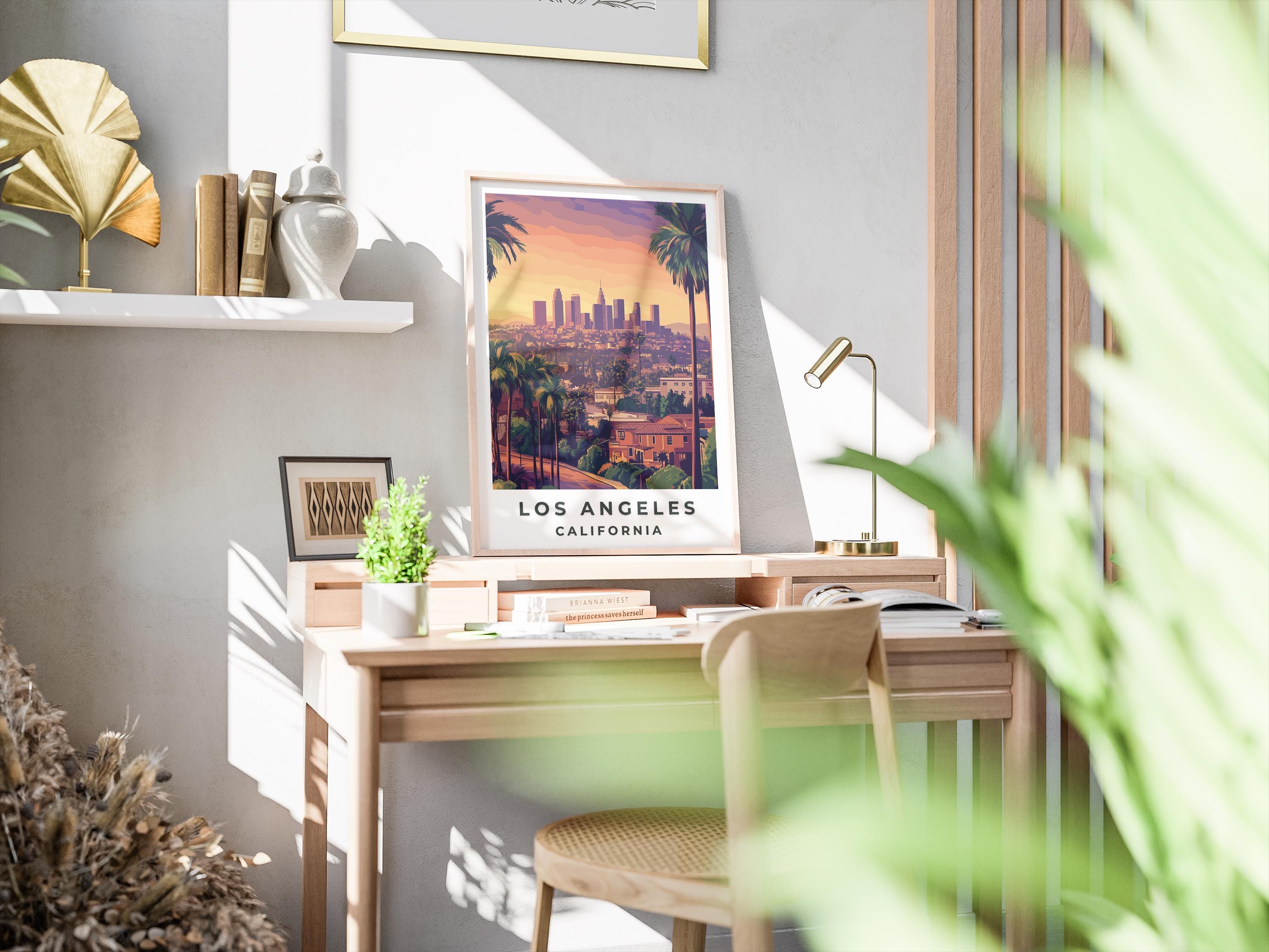 Los Angeles Travel Poster: Vintage California Art Print
