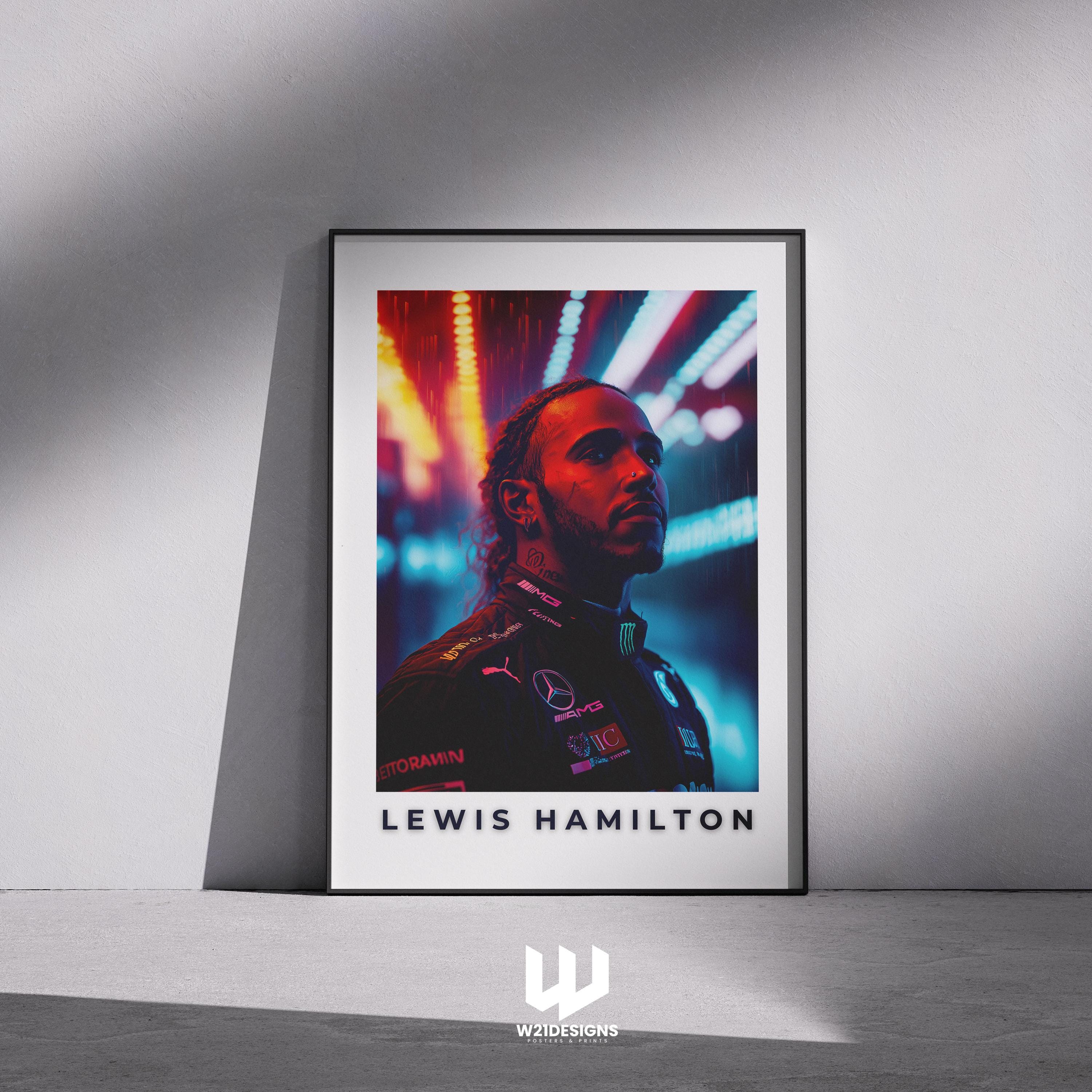 Lewis Hamilton F1 Poster: Motorsport Racing Art Print