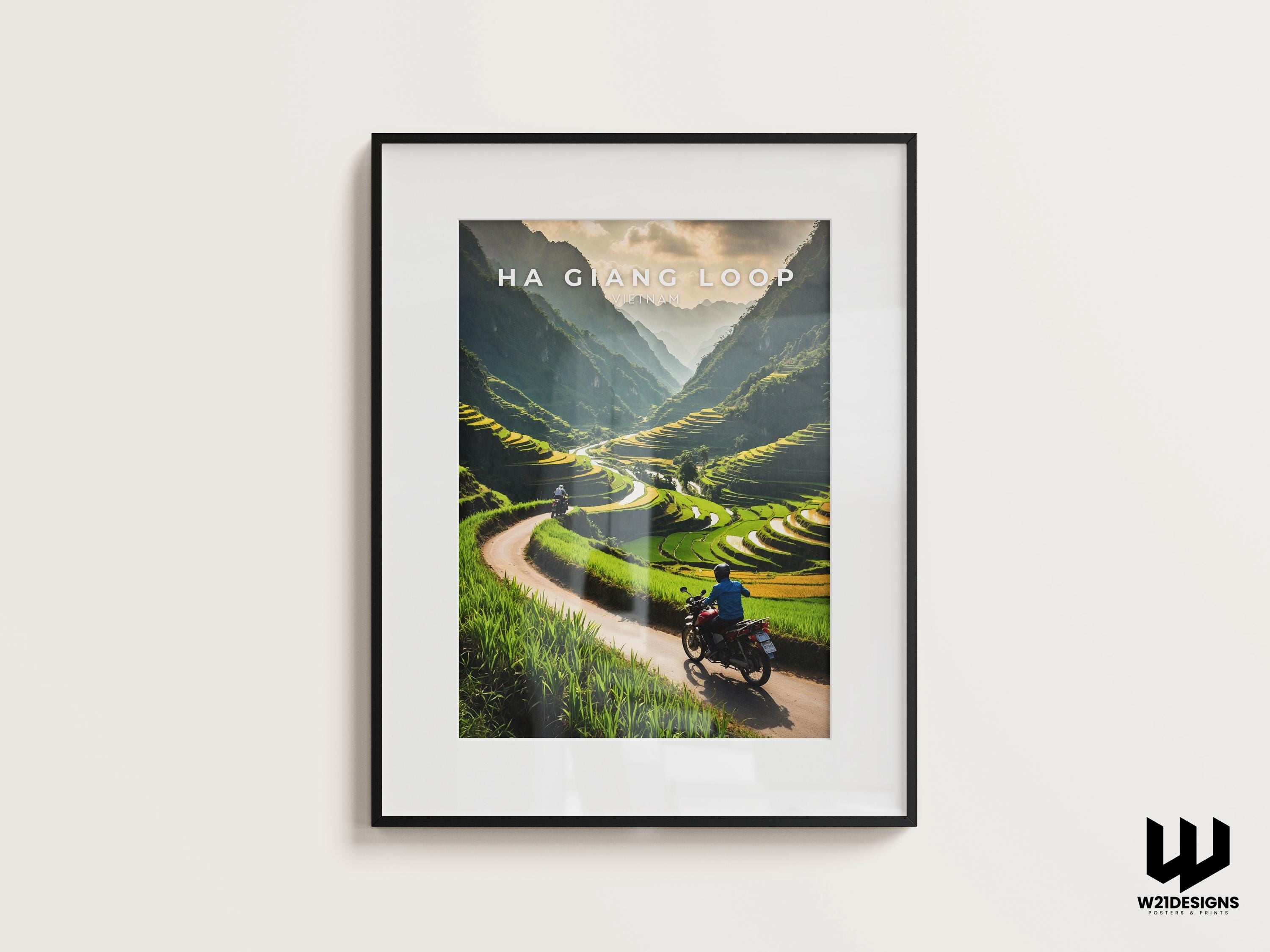 Ha Giang Loop Travel Poster: Vietnam Road Trip Art Print