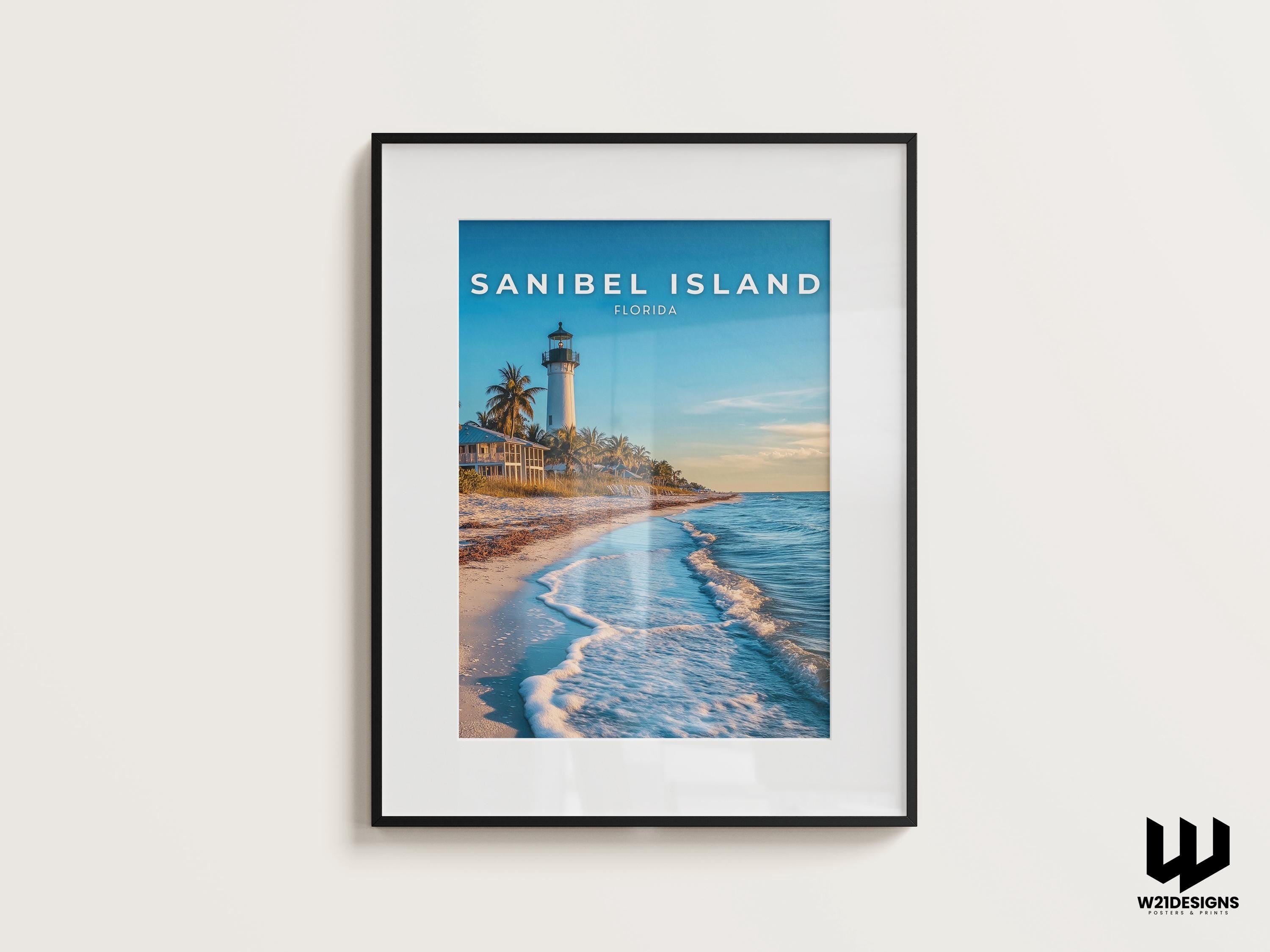 Sanibel Island Lighthouse Print: Florida Coastal Wall Art