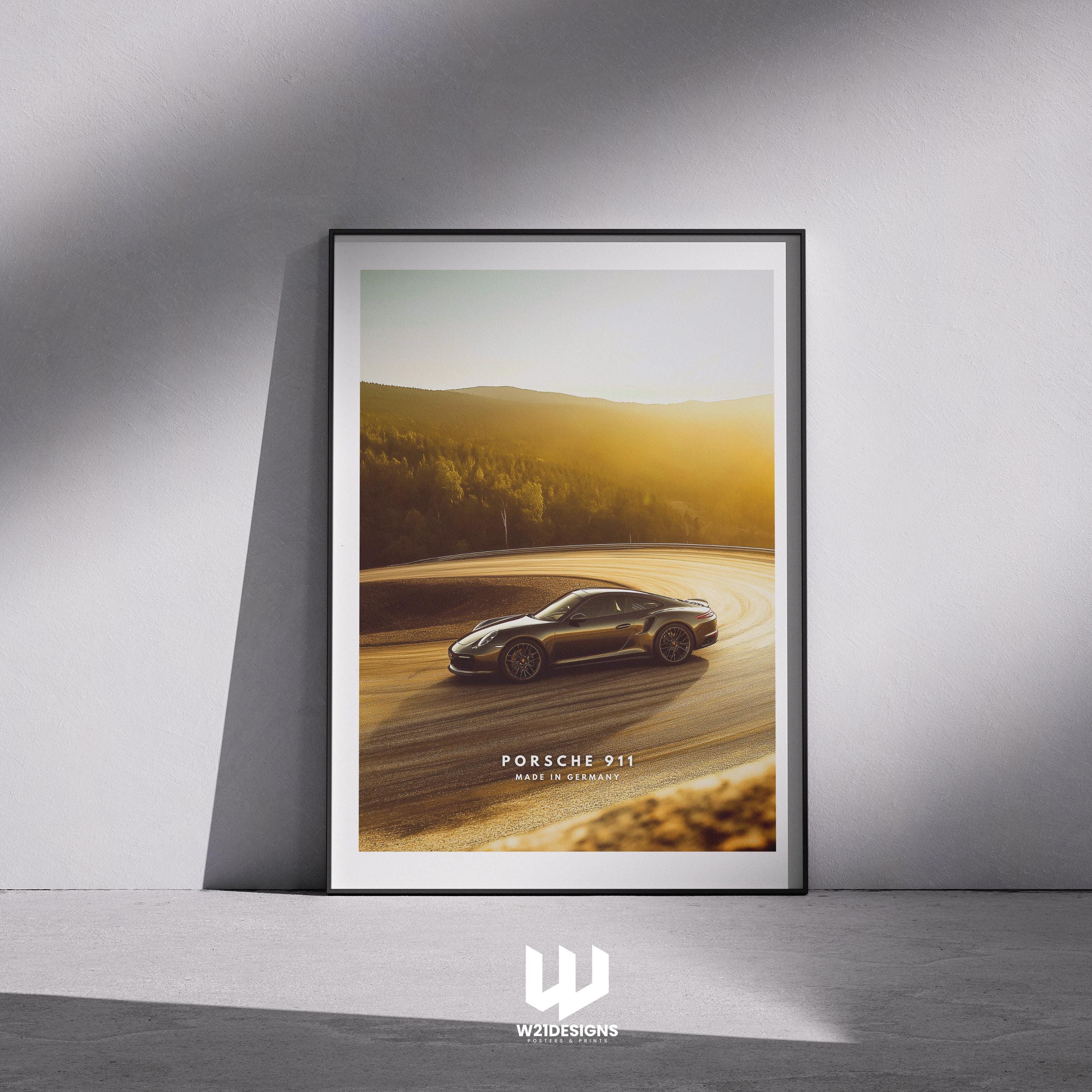 Porsche 911 Poster: Luxury Car Photography Art Print