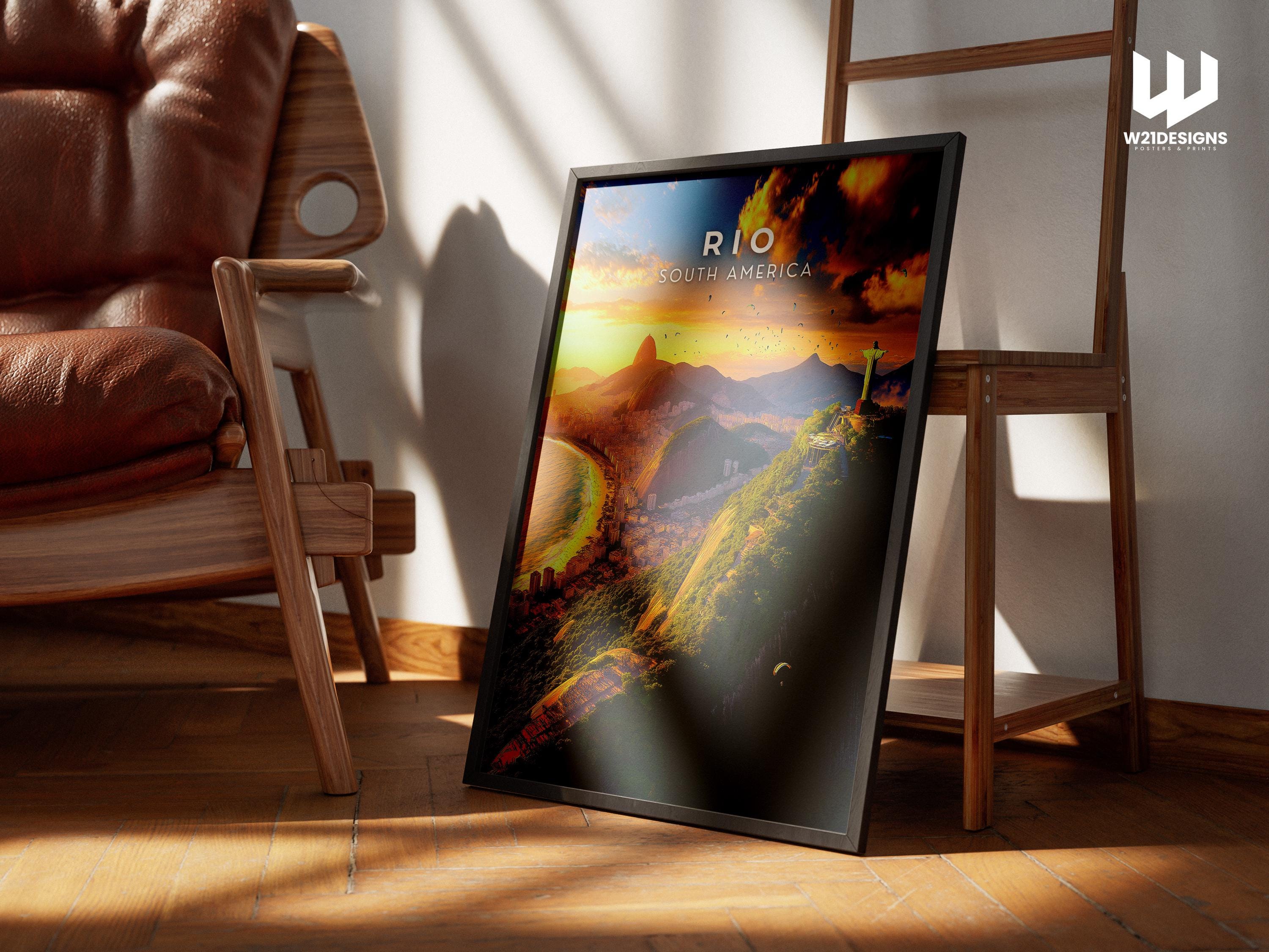 Rio de Janeiro Print: Christ the Redeemer, Brazil Travel Poster
