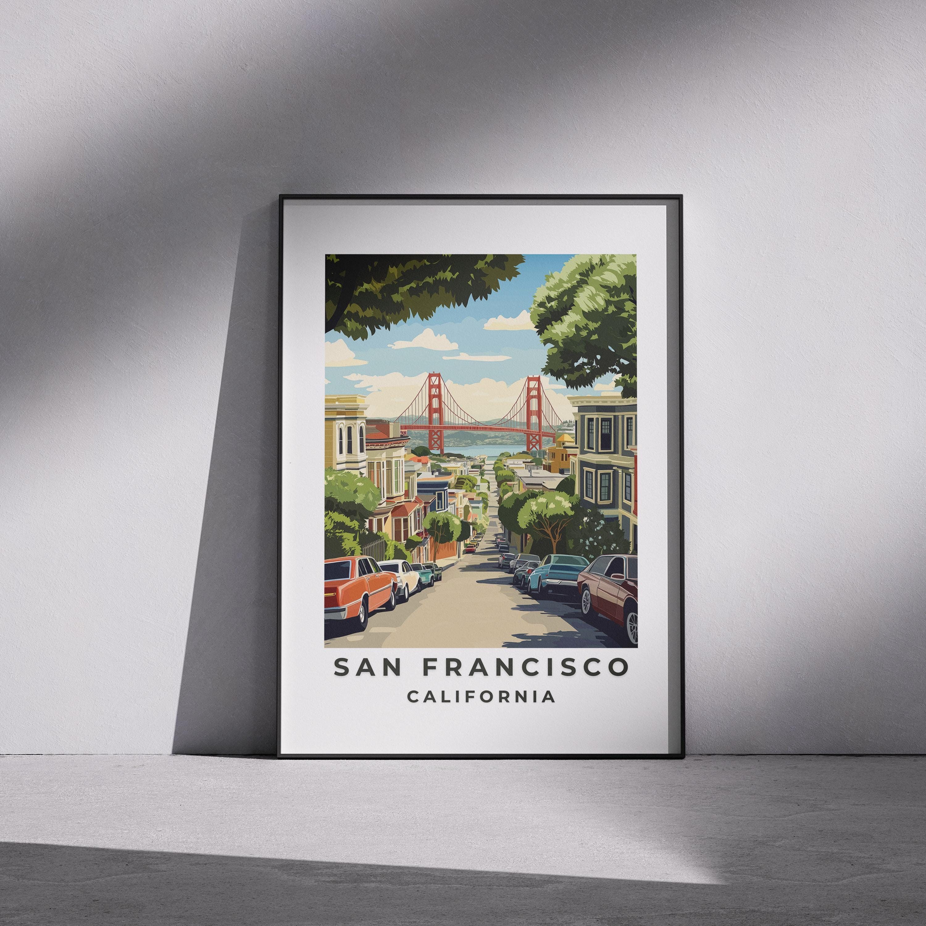 Golden Gate Bridge Art Print: San Francisco Travel Poster