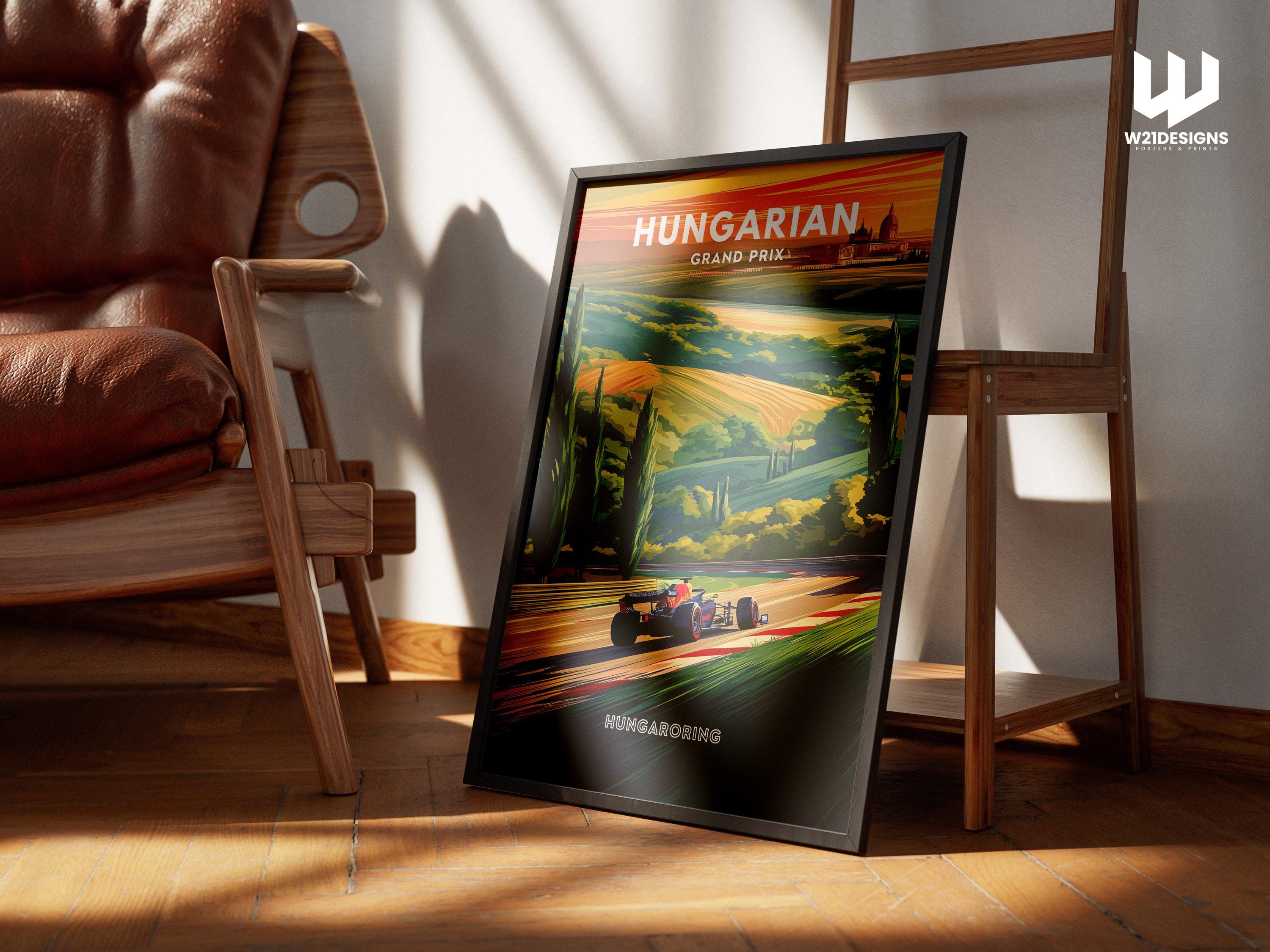 Hungarian Grand Prix Poster: Vintage F1 Racing Print, Budapest