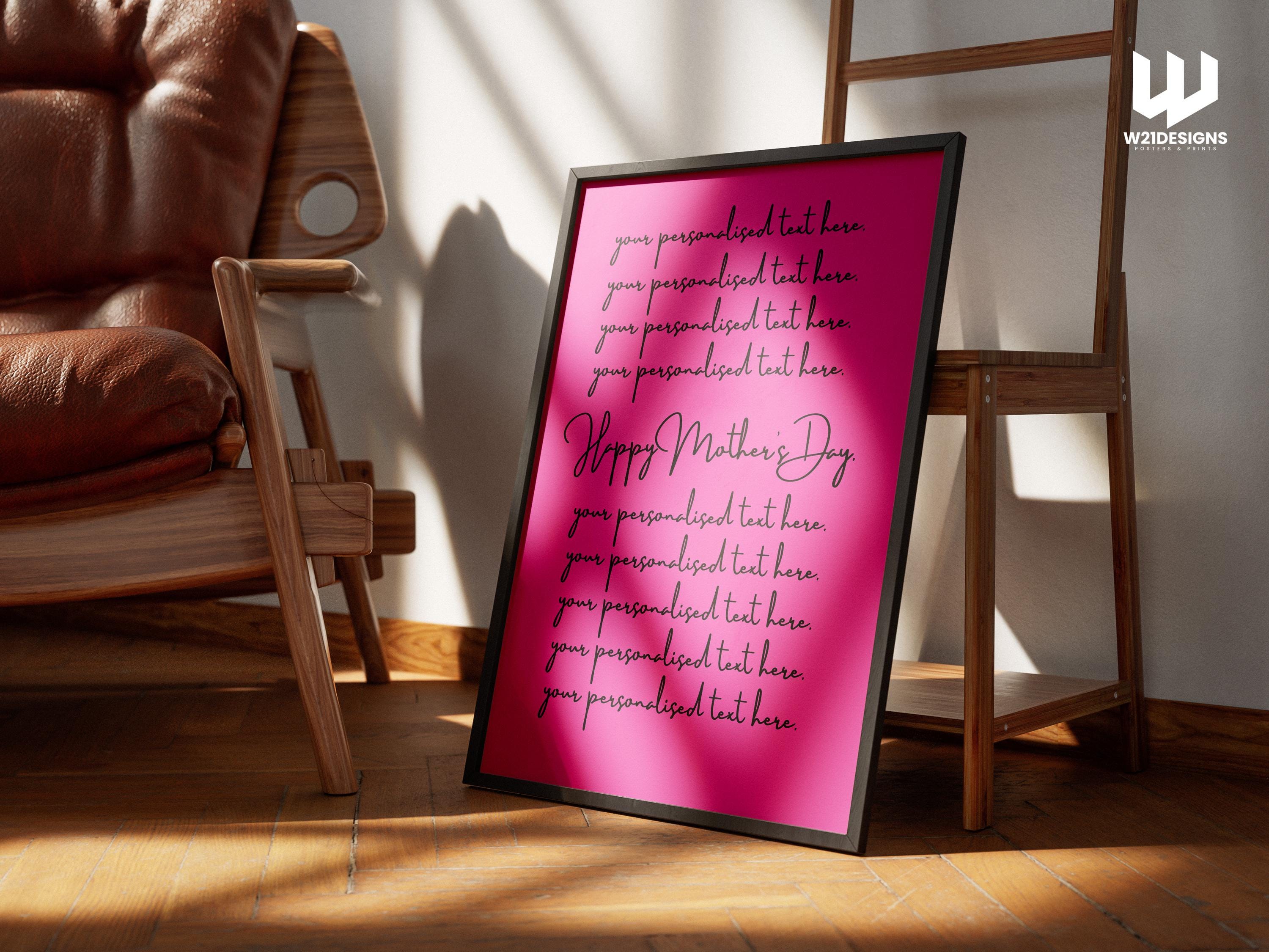 Personalized Mother's Day Print: Custom Text Gift