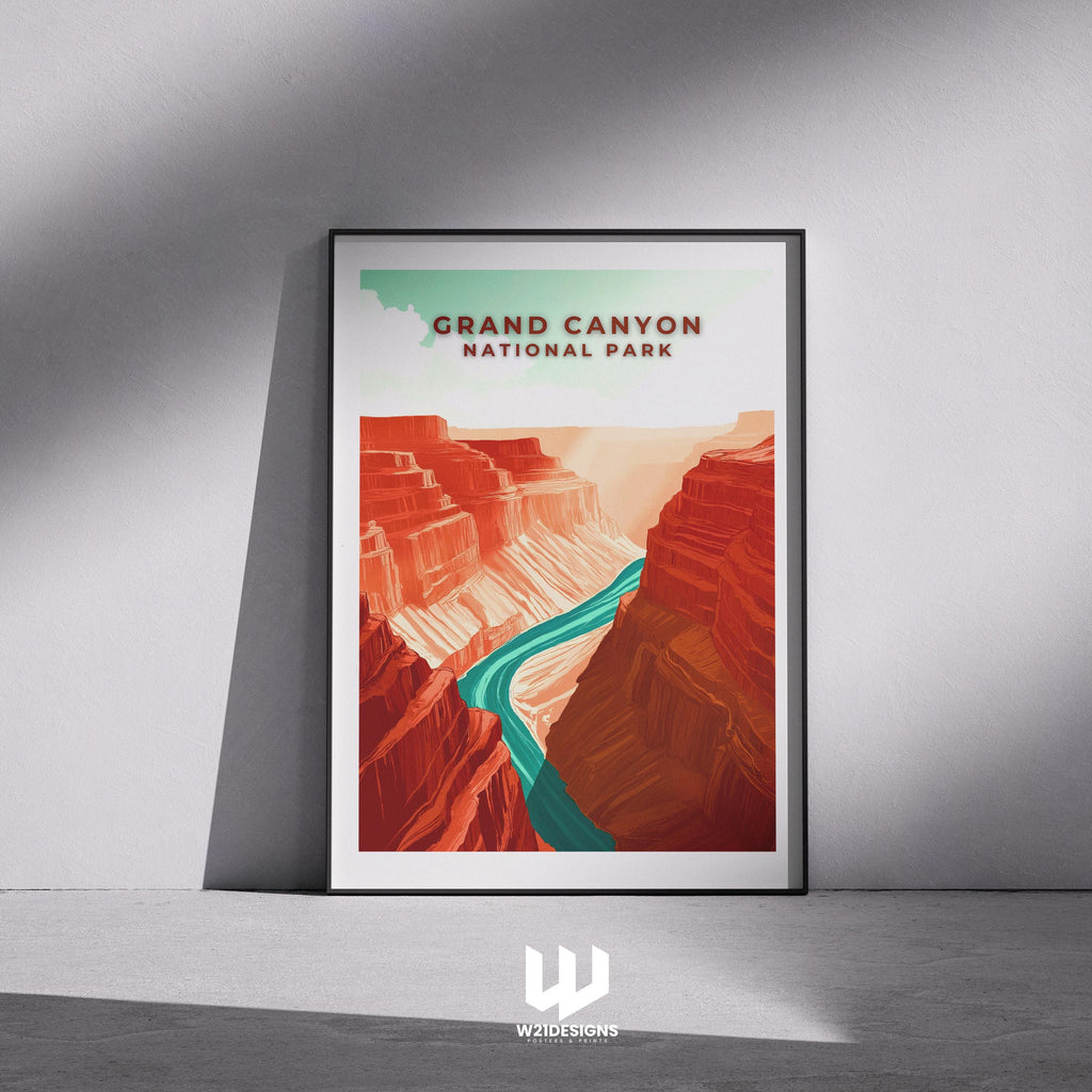 Grand Canyon National Park Poster: Arizona Travel Art Print