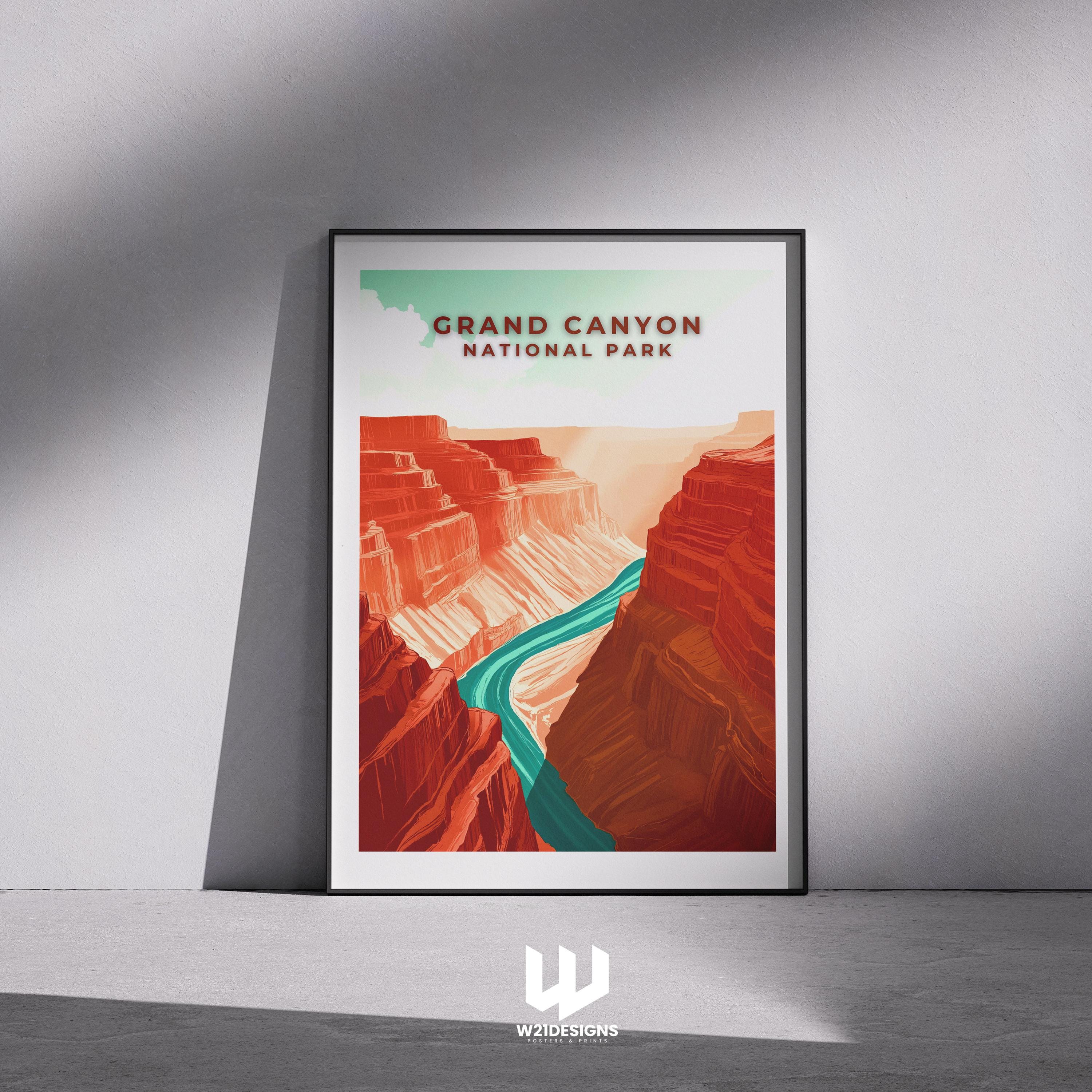 Grand Canyon National Park Poster: Arizona Travel Art Print