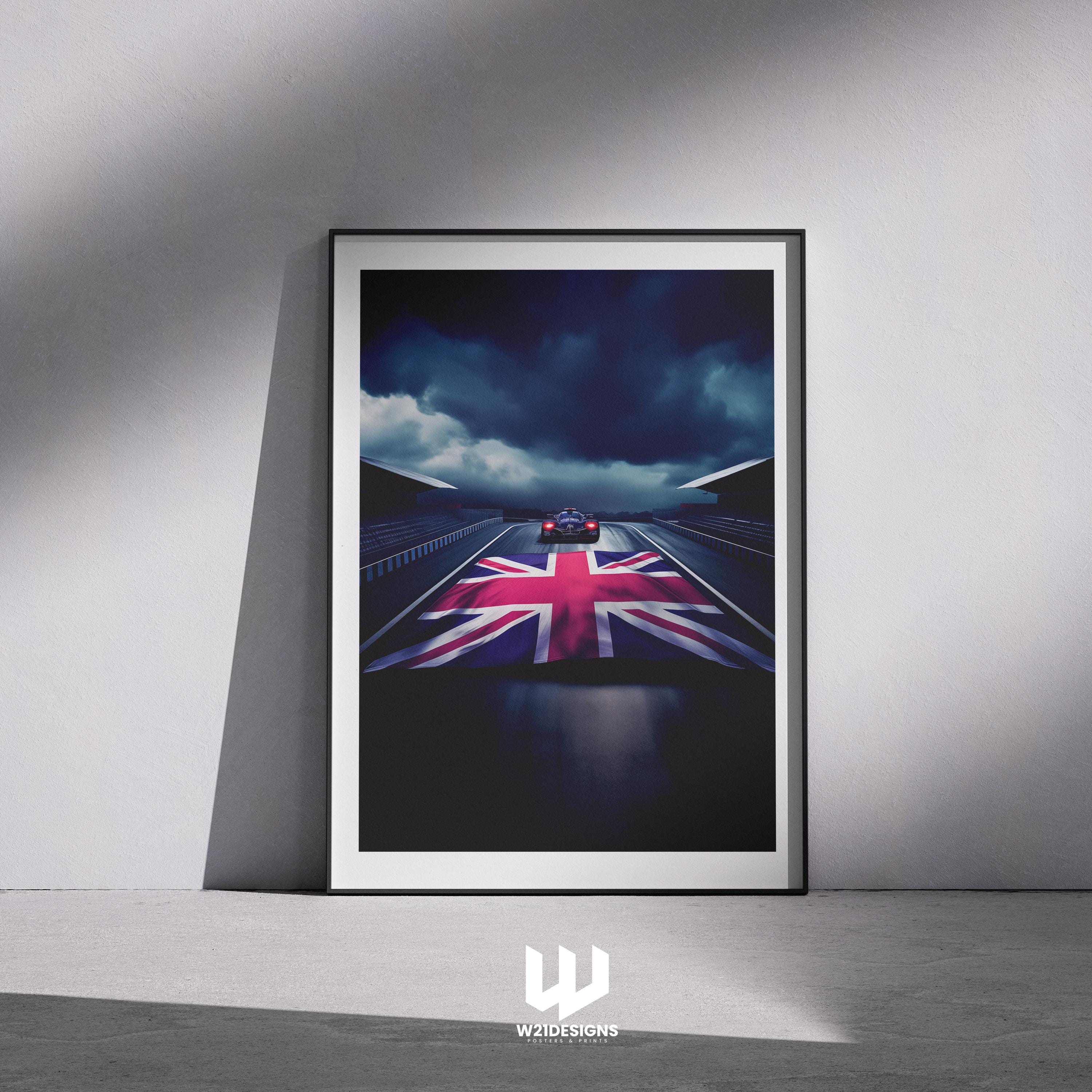 Silverstone Grand Prix Poster: British F1 Racing Art Print