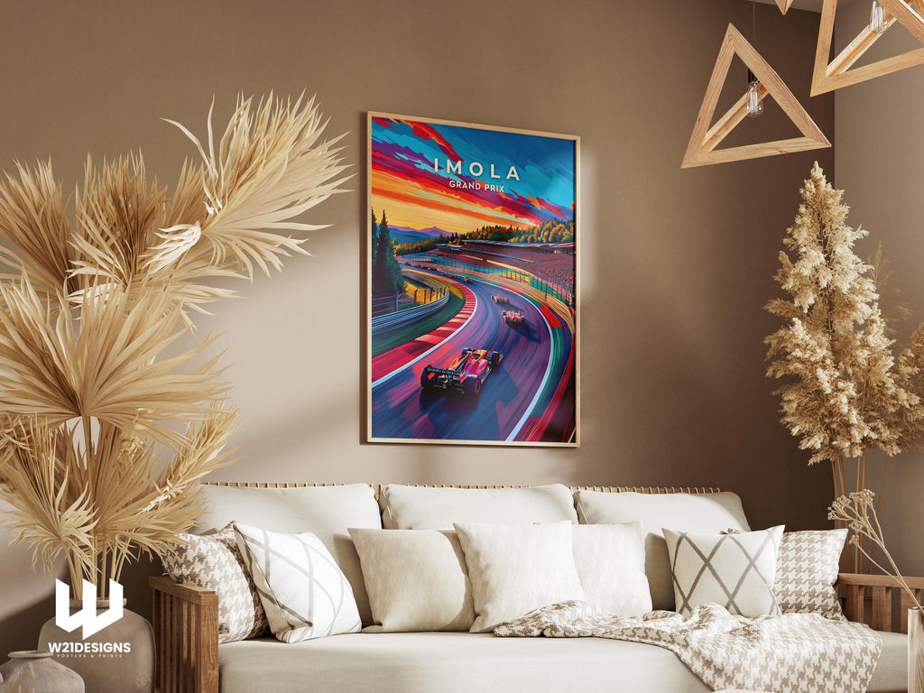 Imola Grand Prix Poster: Formula 1 Racing Art Print