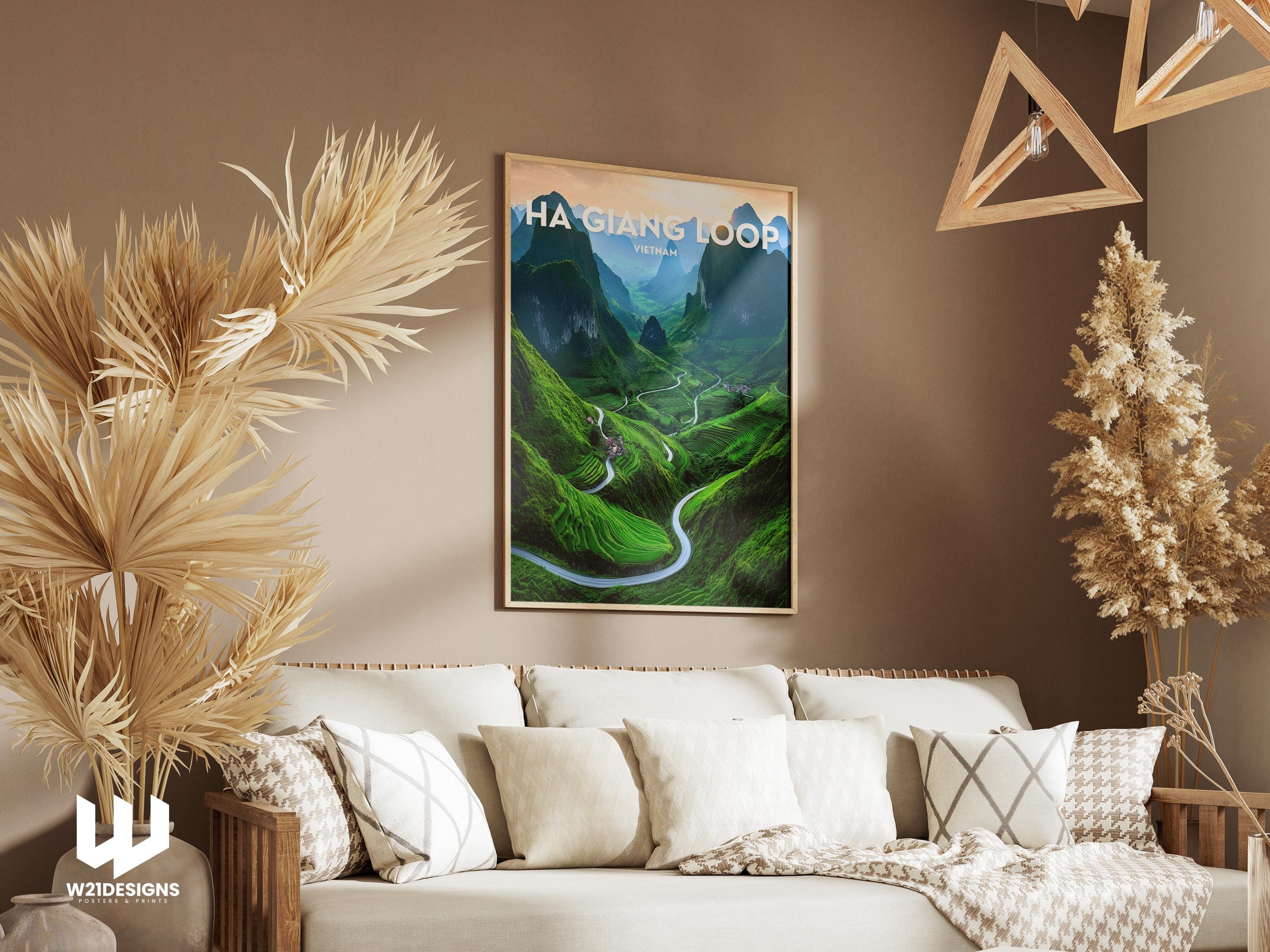 Ha Giang Loop Vietnam Poster: Scenic Mountain Road Trip Print