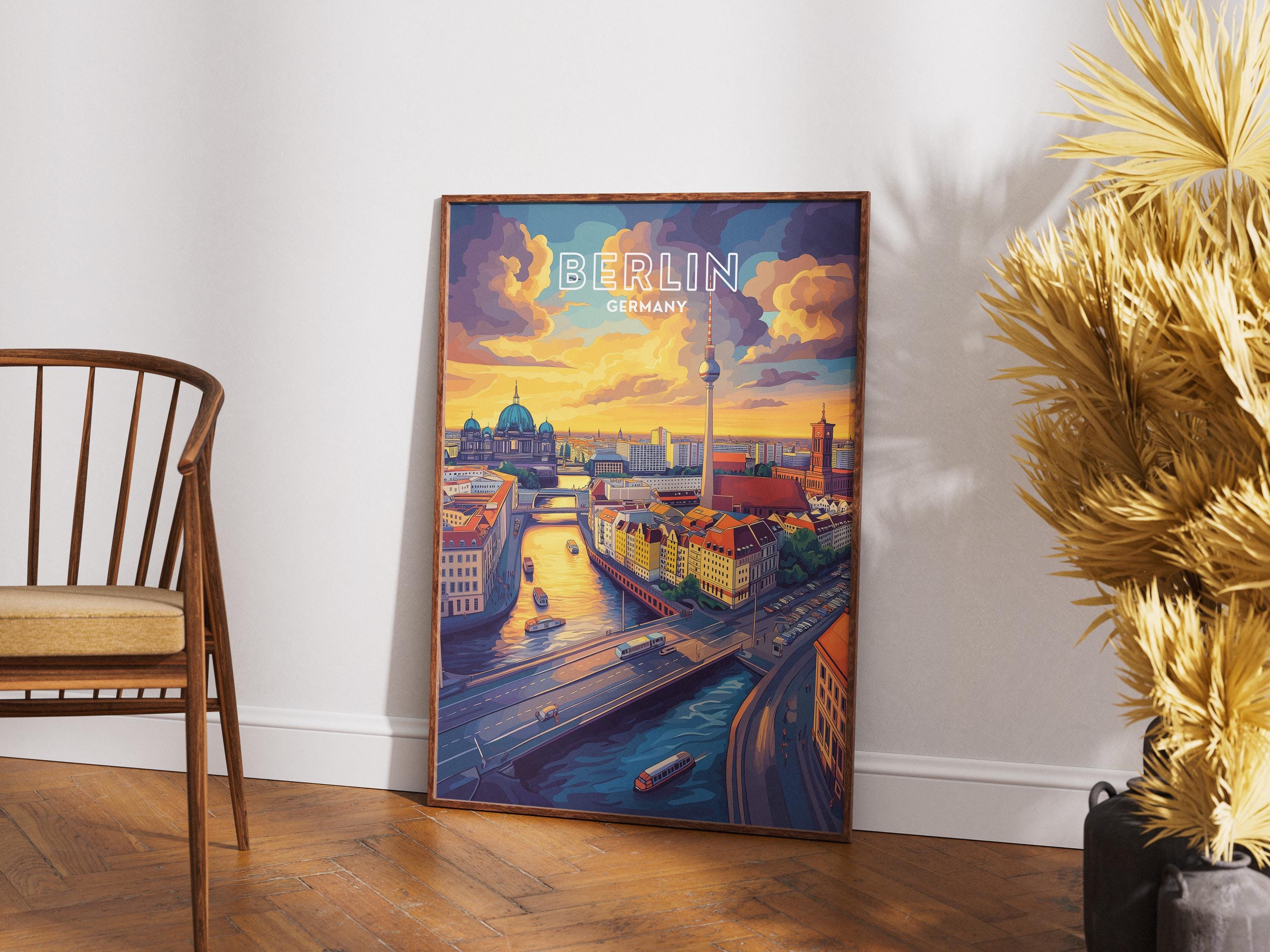 Berlin Sunset Cityscape Print: Germany Travel Poster