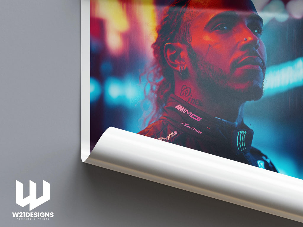 Lewis Hamilton F1 Poster: Motorsport Racing Art Print