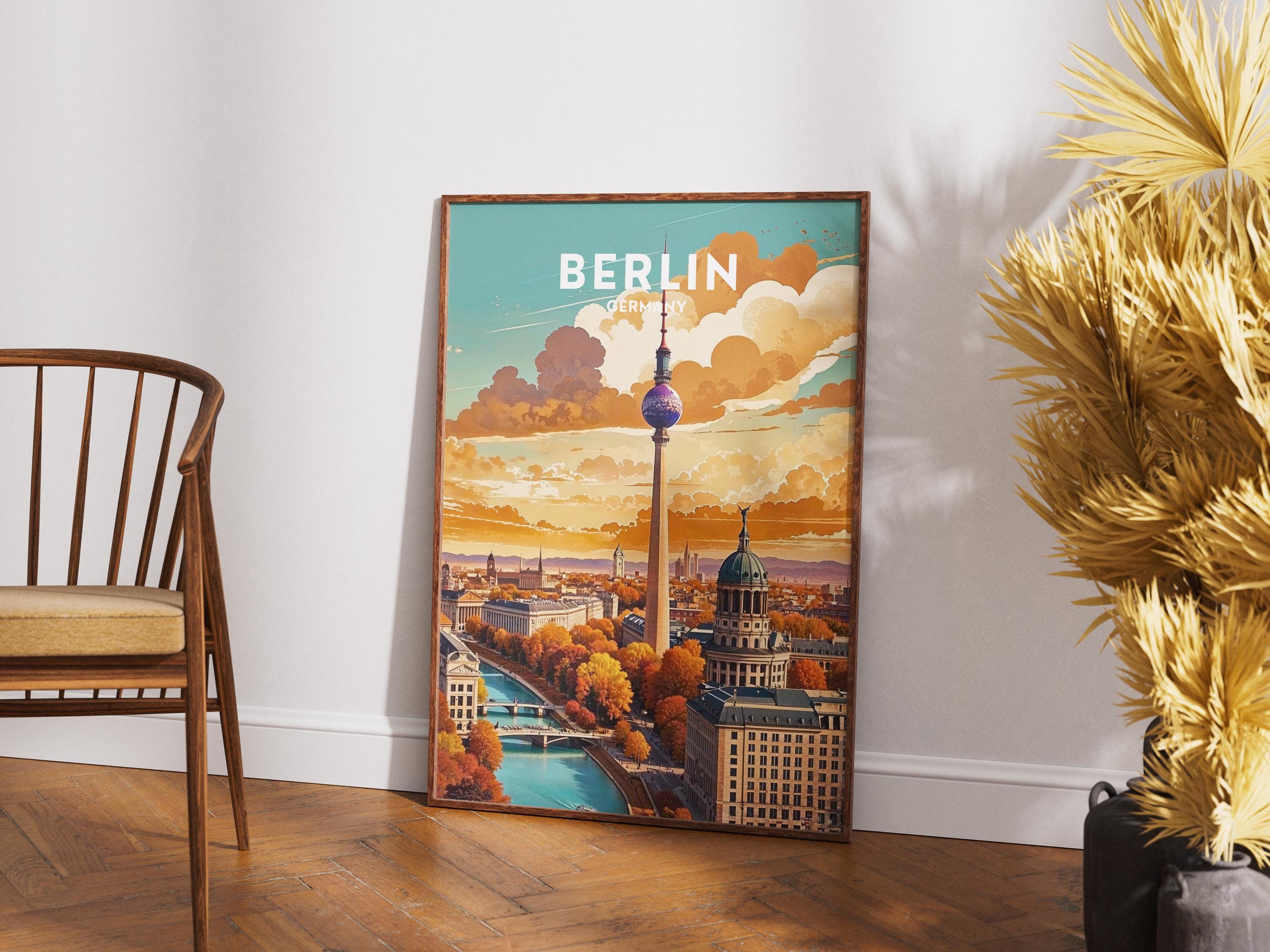 Berlin Cityscape Art Print: Modern Germany Travel Poster